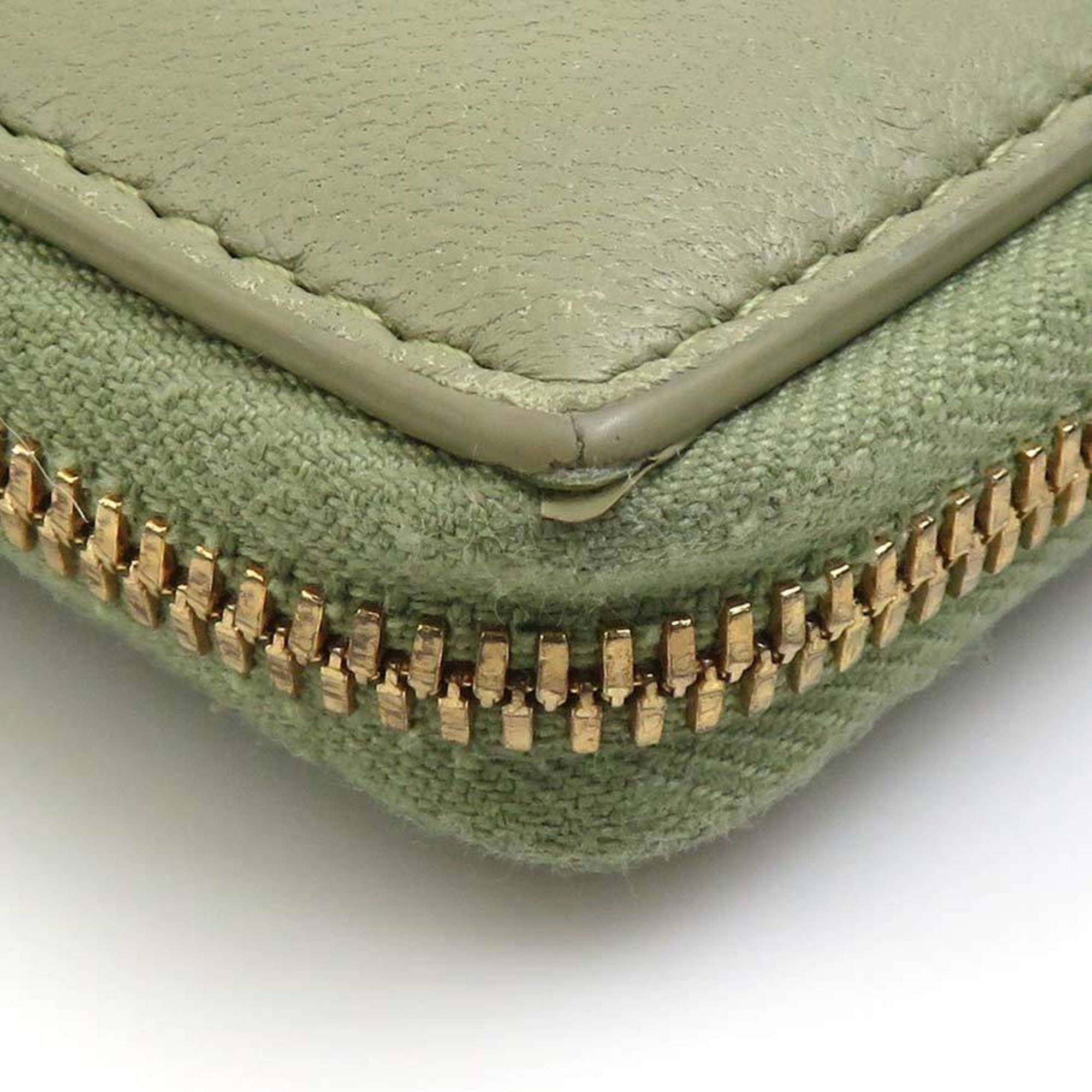 Bottega Veneta Green Leather Wallet (Bi-Fold) (Pre-Owned)