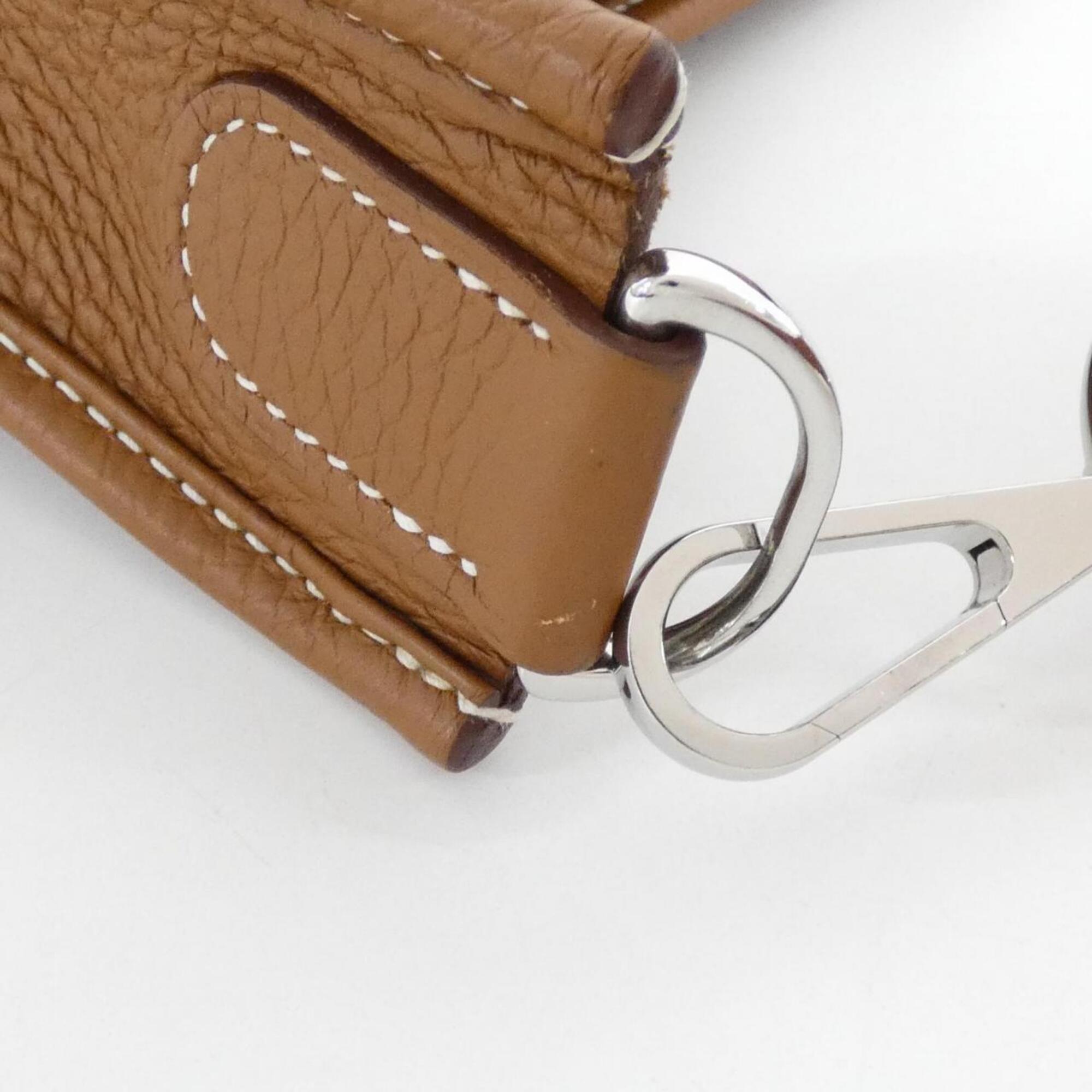 Hermes Beige Brown Taurillon Clemence Leather Shoulder Bag (Pre-Owned)