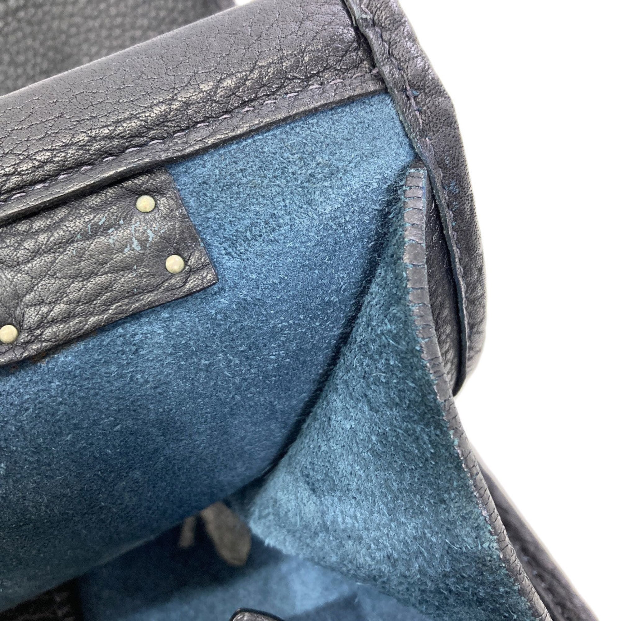Hermes Black Leather Tote Bag (Pre-Owned)