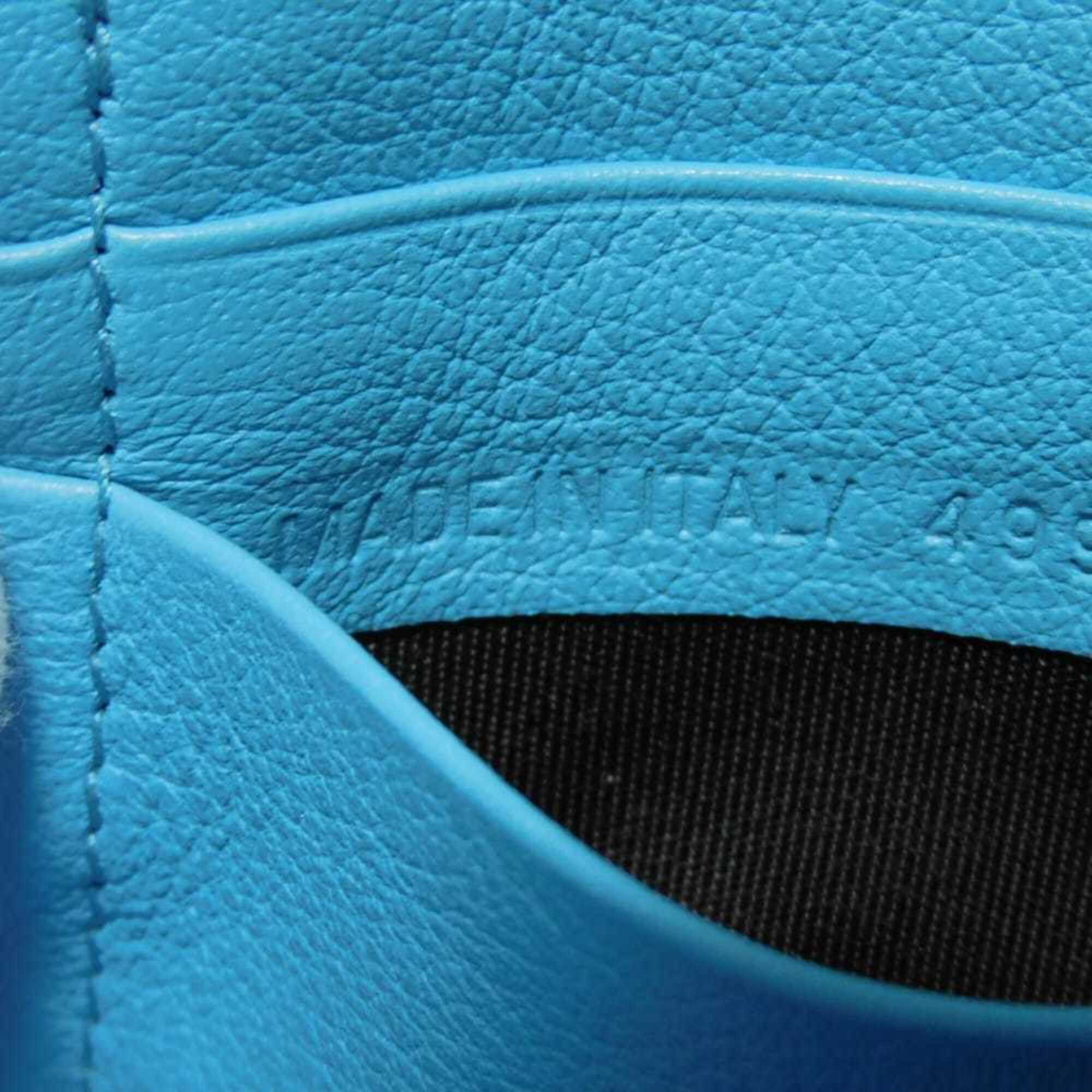 Balenciaga Blue Leather Long Wallet (Bi-Fold) (Pre-Owned)