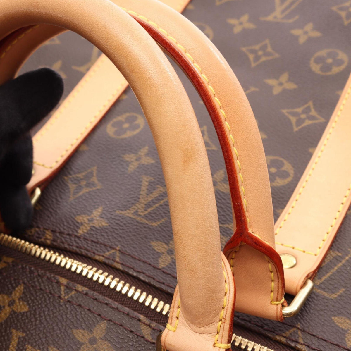Louis Vuitton Brown Monogram Leather Boston Bag Handbag (Pre-Owned)