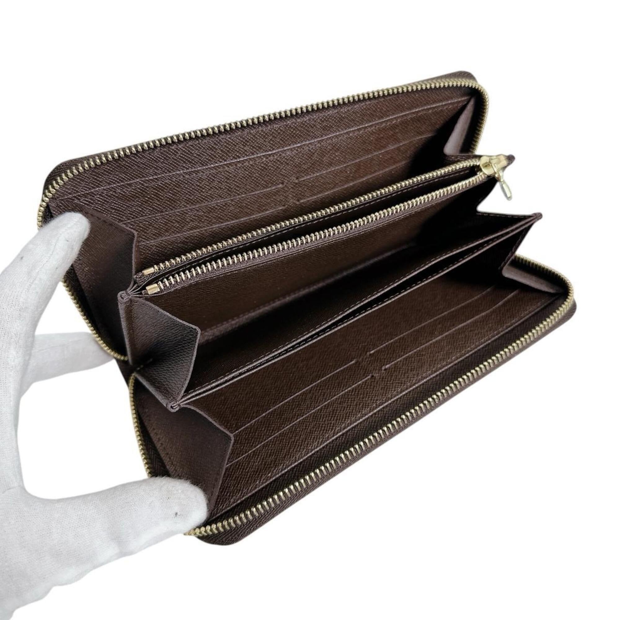 Louis Vuitton Brown Damier Canvas Ebene Or Damier Canvas Long Wallet (Bi-Fold) (Pre-Owned)