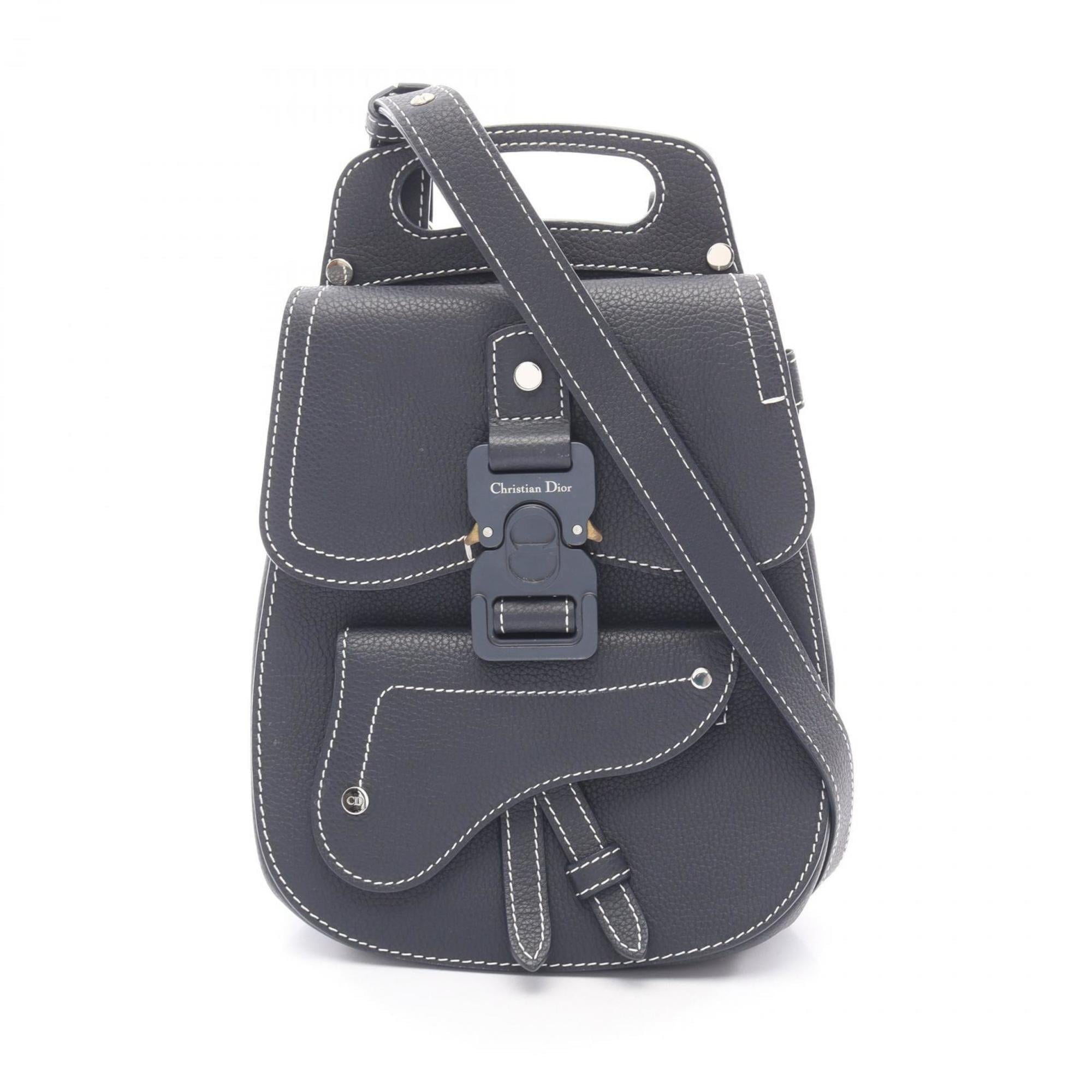 Christian Dior Navy Leather Backpack (Pre-Owned)