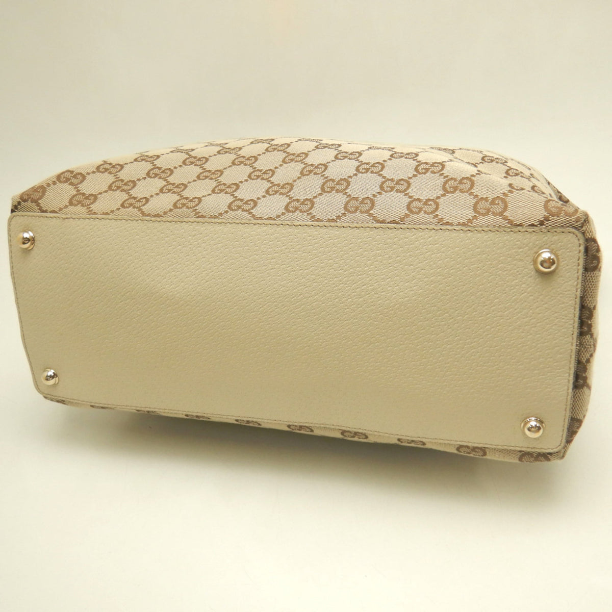 Gucci Gg Canvas Beige Gg Canvas Tote Bag (Pre-Owned)