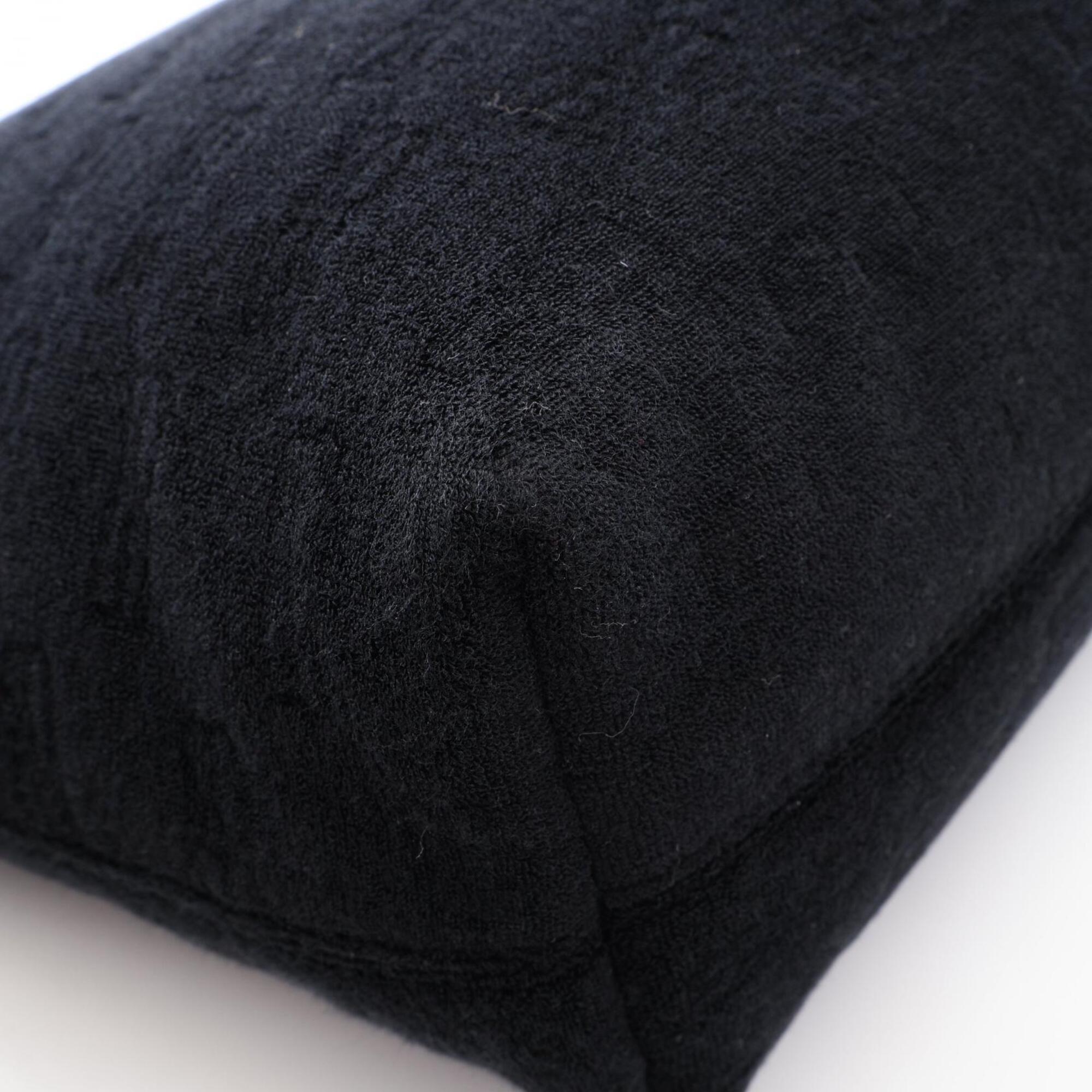 Balenciaga Black Pile Fabric Clutch Bag Handbag Pouch (Pre-Owned)