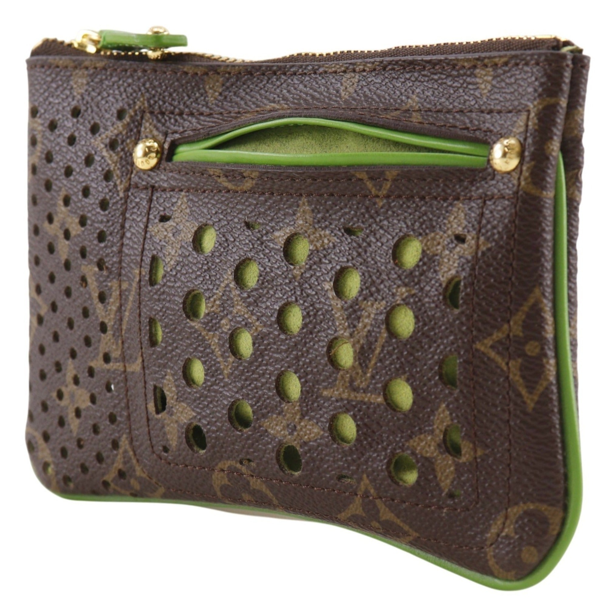 Louis Vuitton Brown Monogram Vert Monogram Pochette Pouch (Pre-Owned)