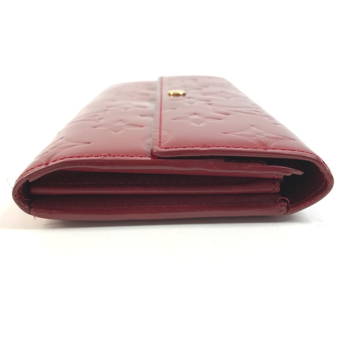 Louis Vuitton Monogram Vernis Pomme D'amour Red Color Monogram Vernis Long Wallet (Bi-Fold) (Pre-Owned)