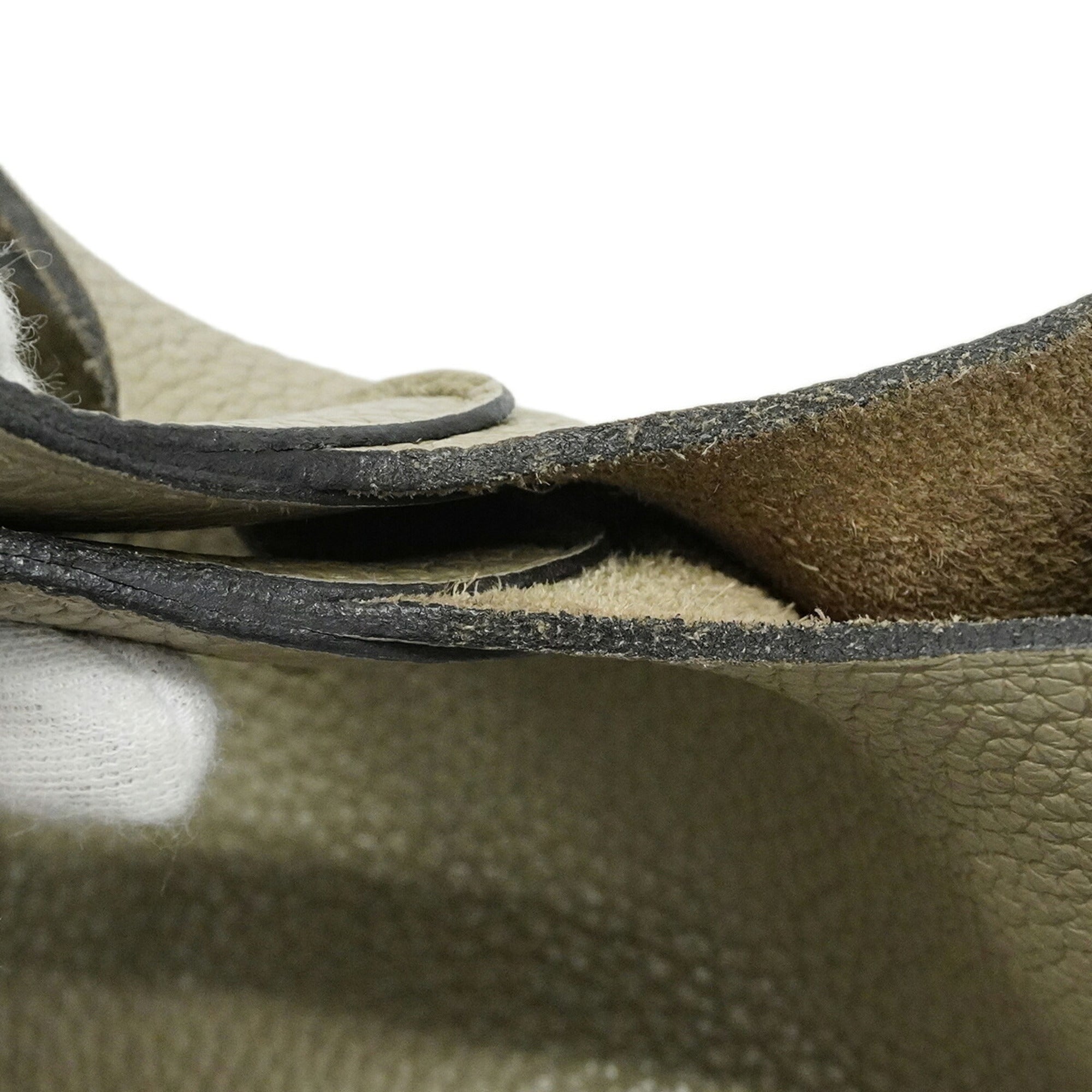 Hermes Gray Taurillon Clemence Leather Handbag (Pre-Owned)