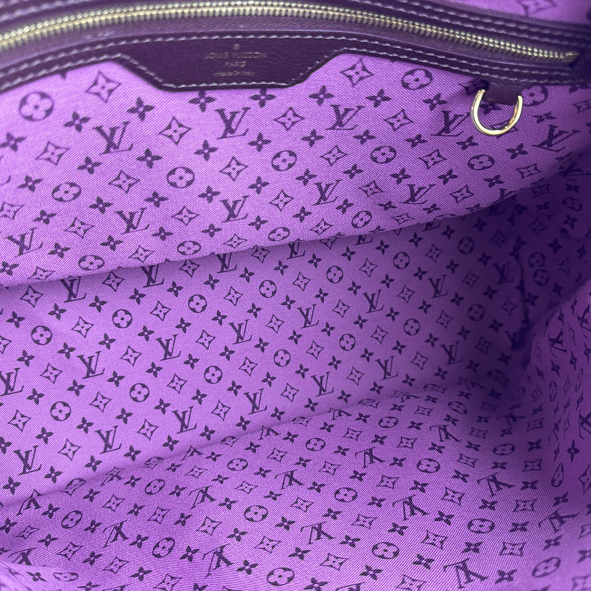Louis Vuitton Multi-Color Purple Canvas Leather Handbag (Pre-Owned)