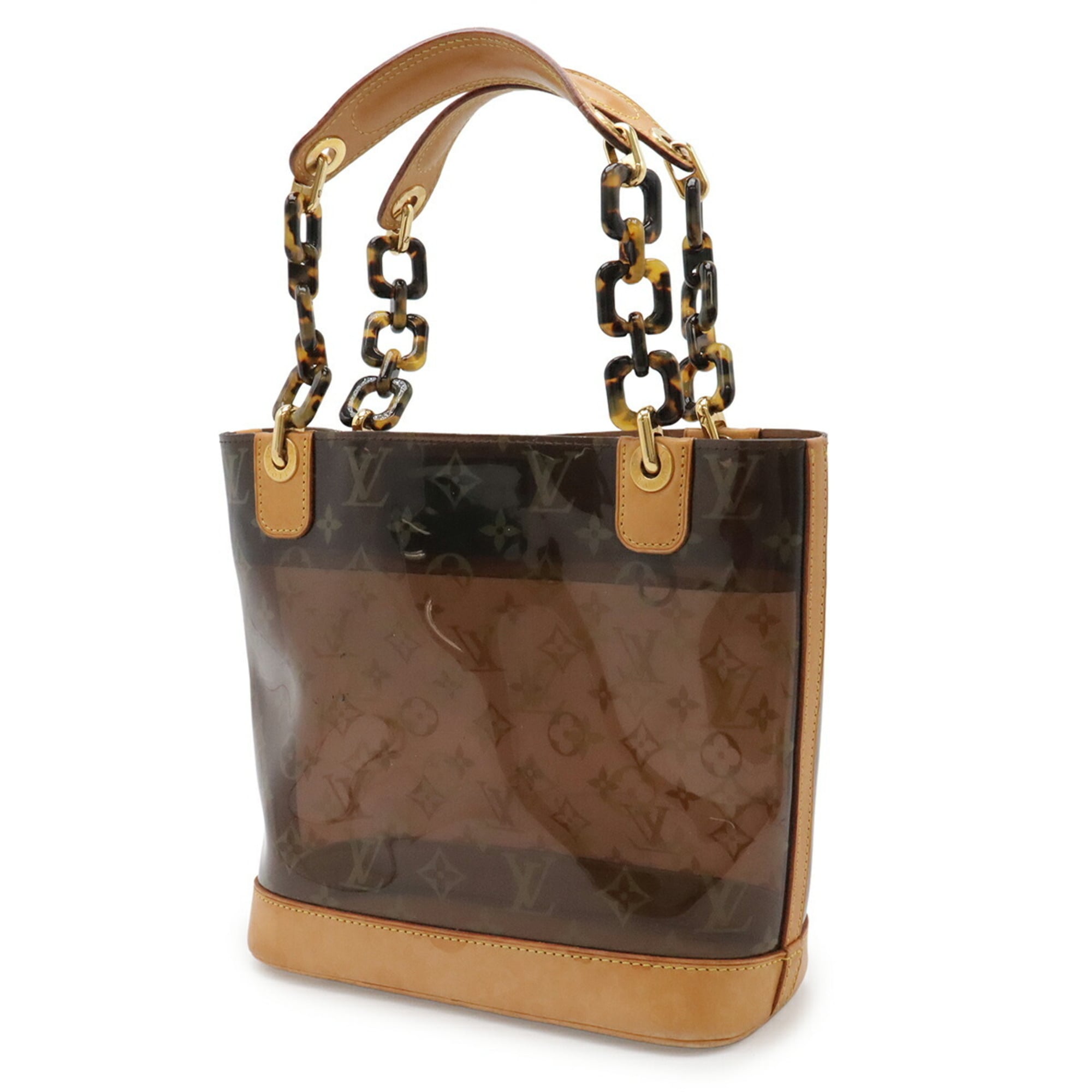Louis Vuitton Brown Clear Monogram Vinyl Monogram Pouch Tote Bag (Pre-Owned)