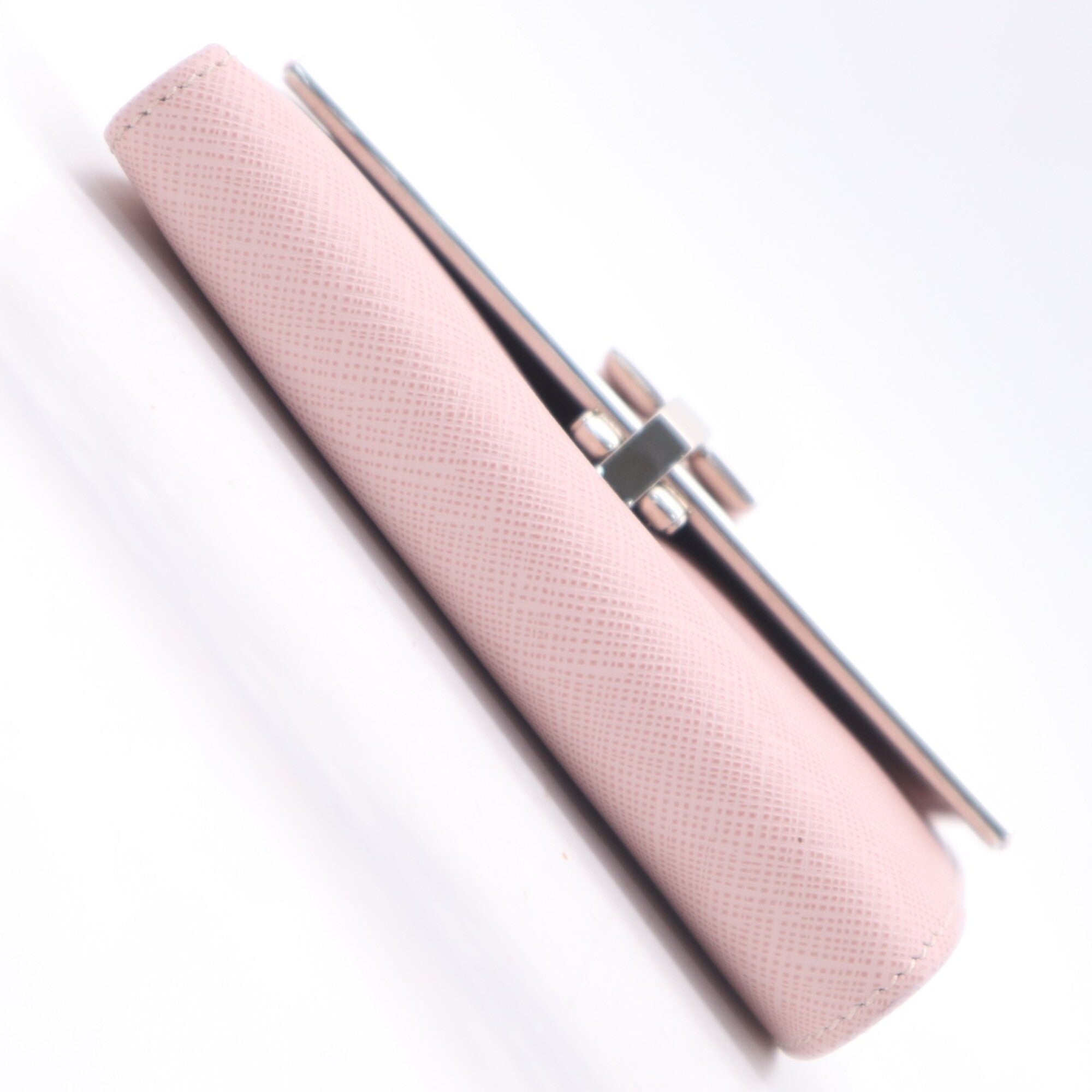 Salvatore Ferragamo Gancini Pink Leather Wallet (Bi-Fold) (Pre-Owned)