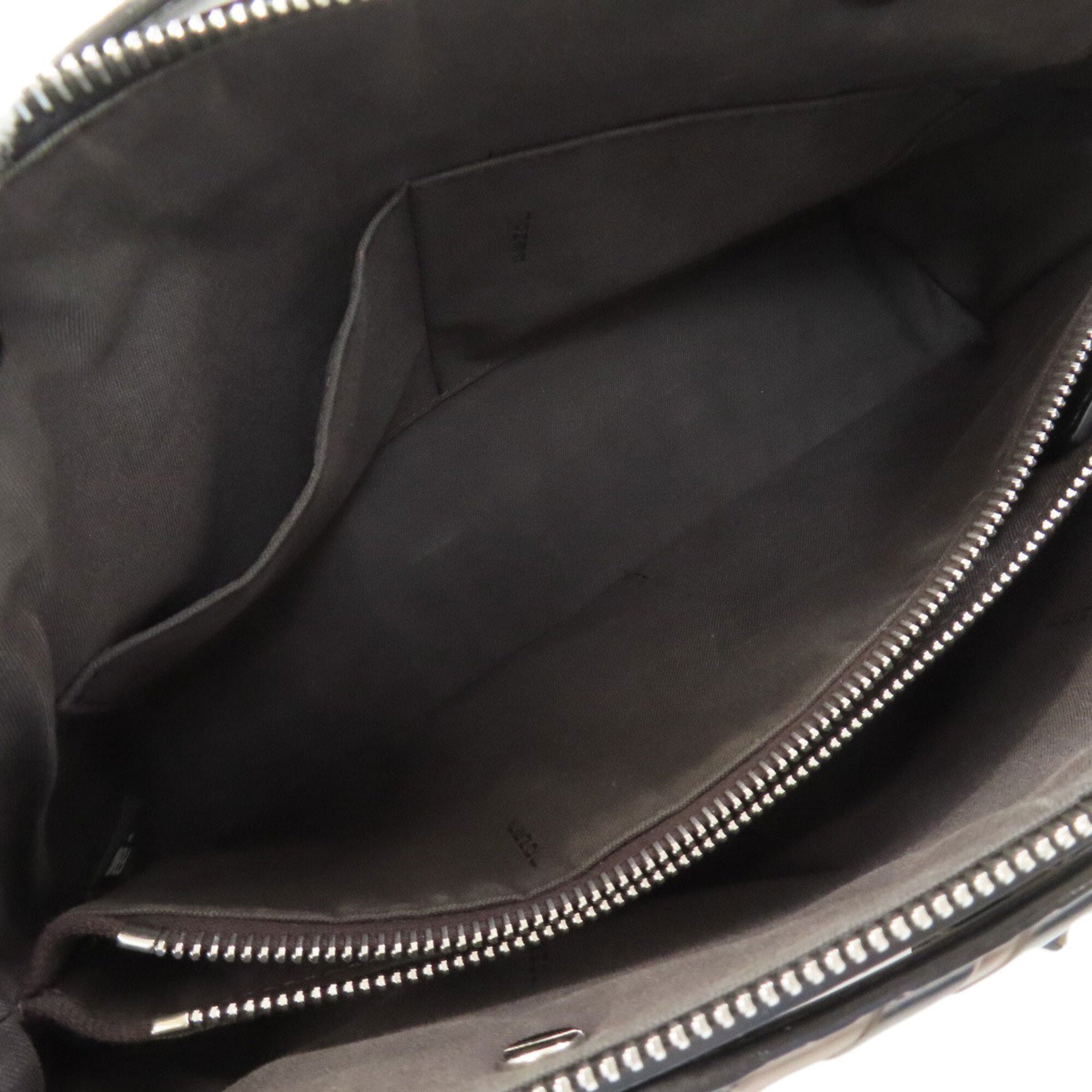 Fendi Black Brown Leather Handbag (Pre-Owned)