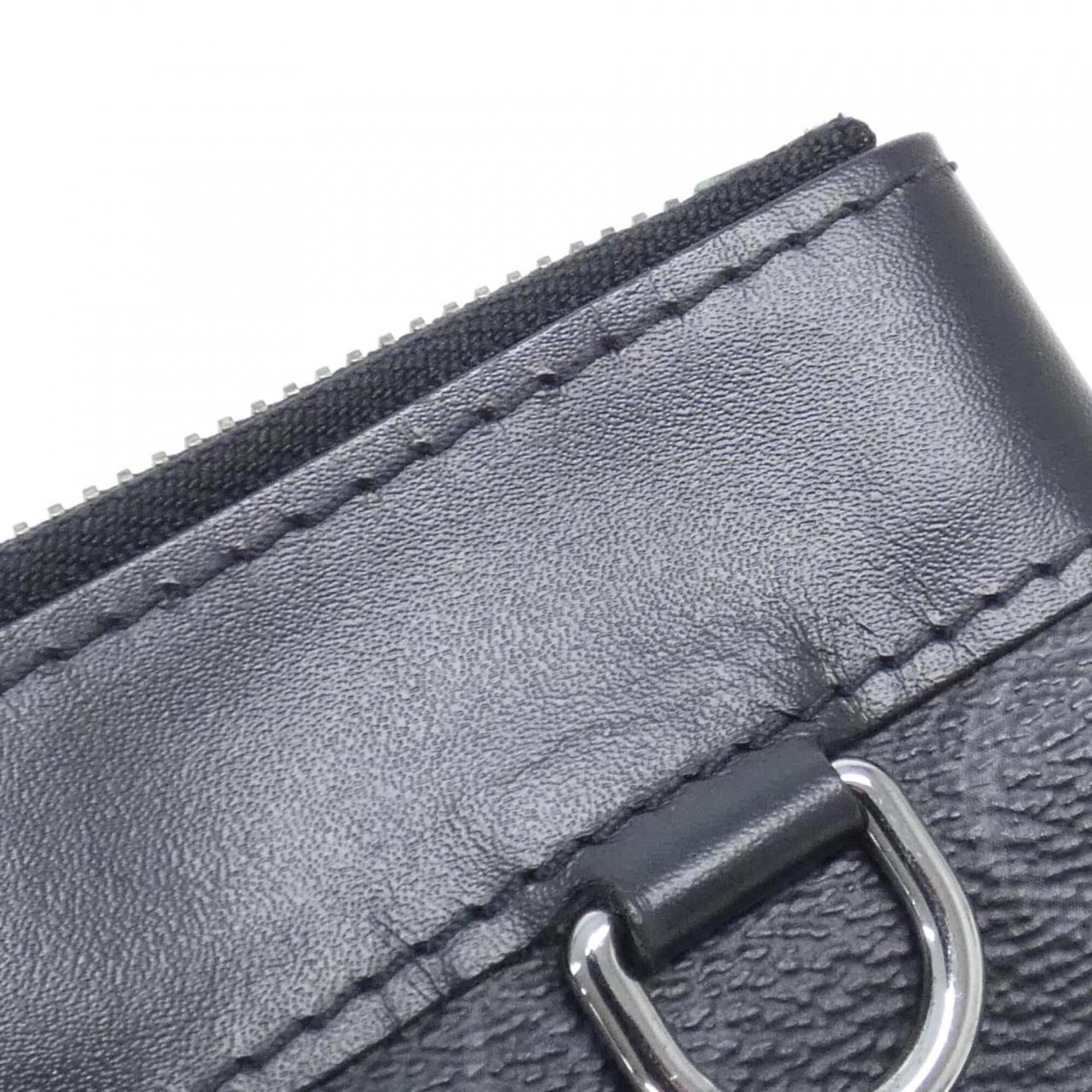 Louis Vuitton Black Coated Canvas Clutch Bag Pochette (Pre-Owned)