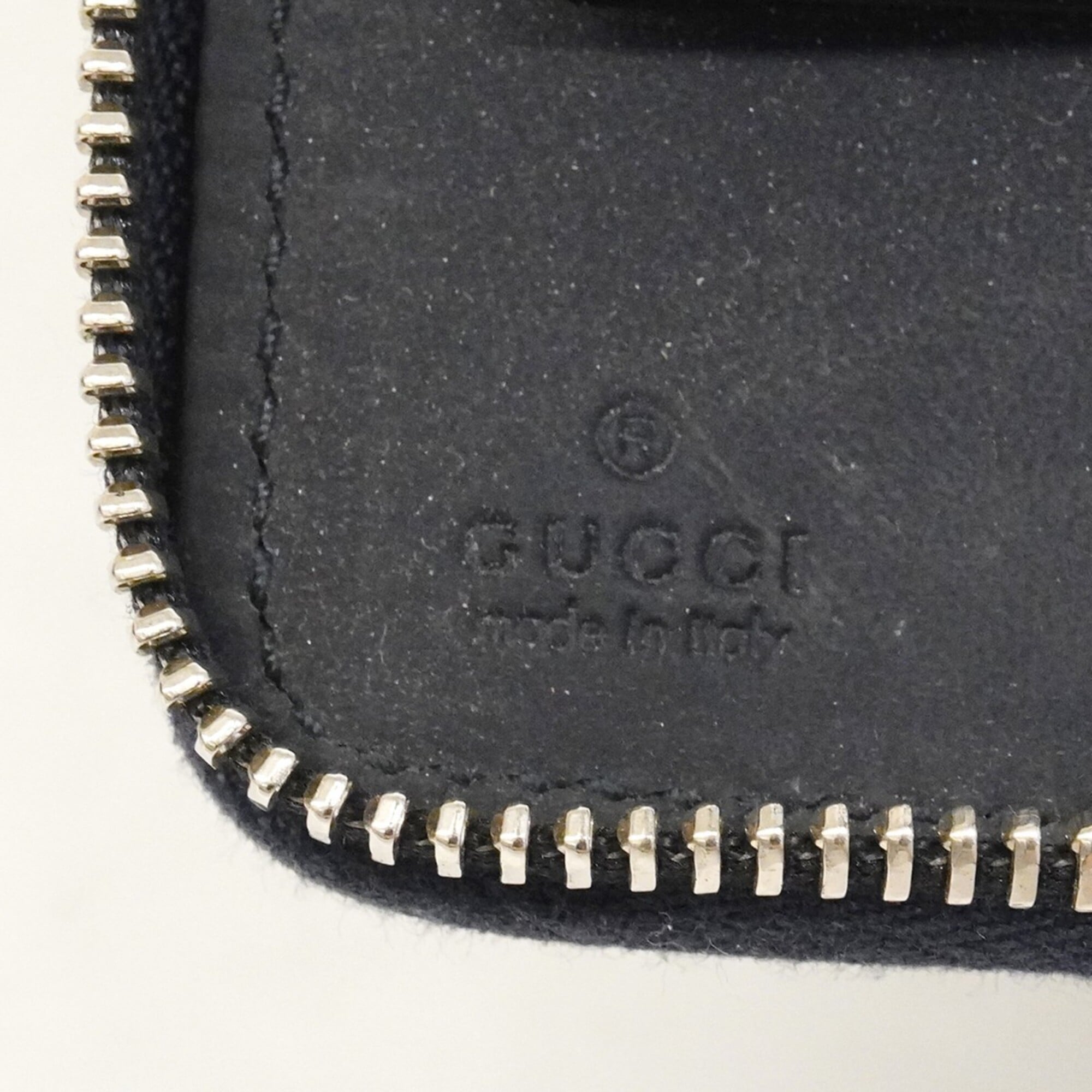 Gucci Navy Leather Long Wallet (Bi-Fold) (Pre-Owned)