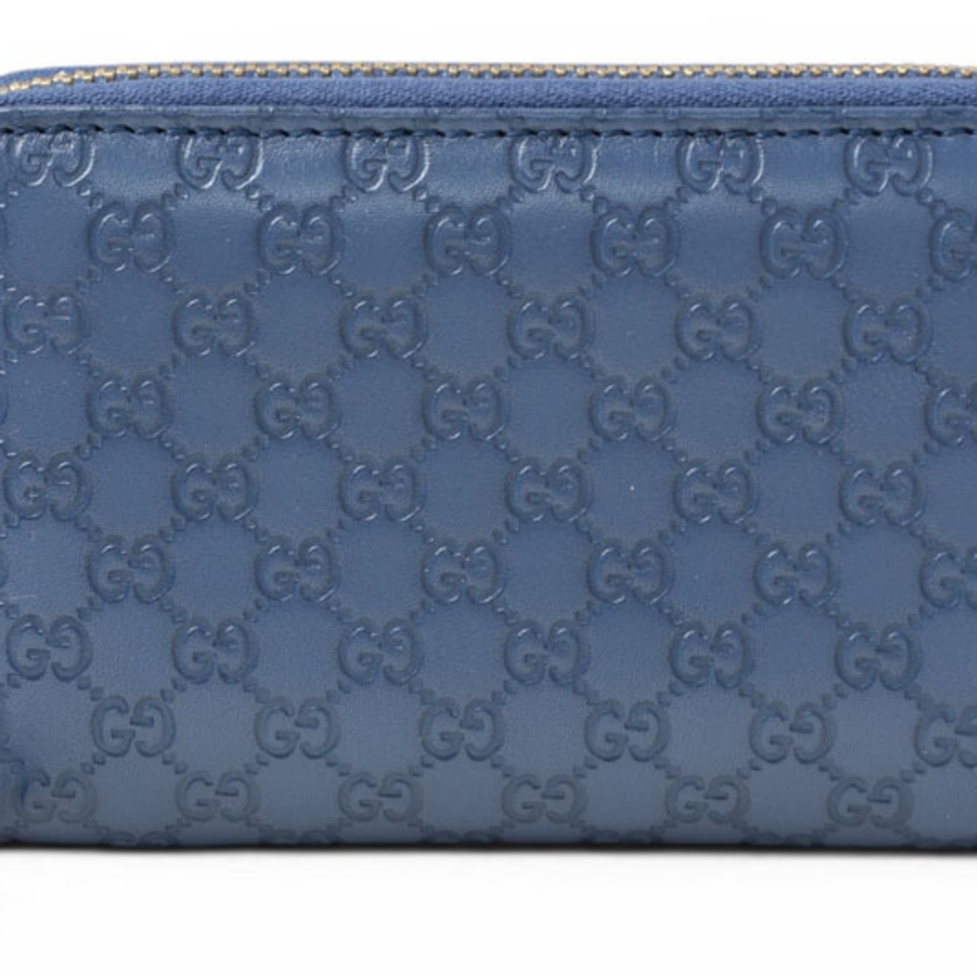 Gucci Blue Leather Coin Purse/Coin Case (Pre-Owned)
