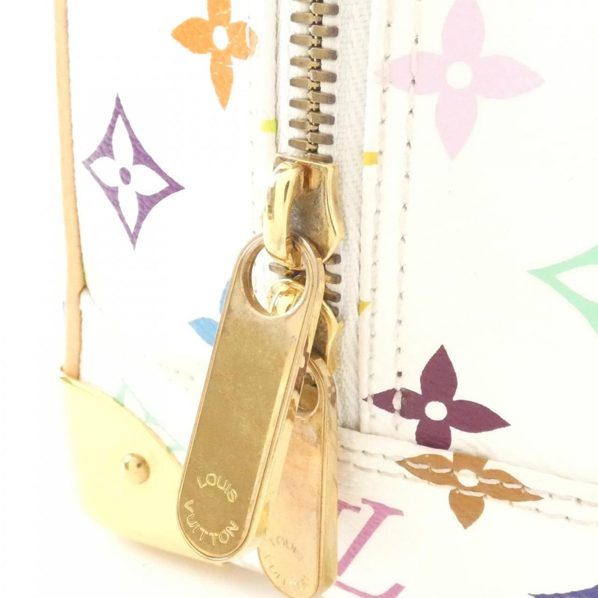 Louis Vuitton Beige White Coated Canvas Handbag (Pre-Owned)