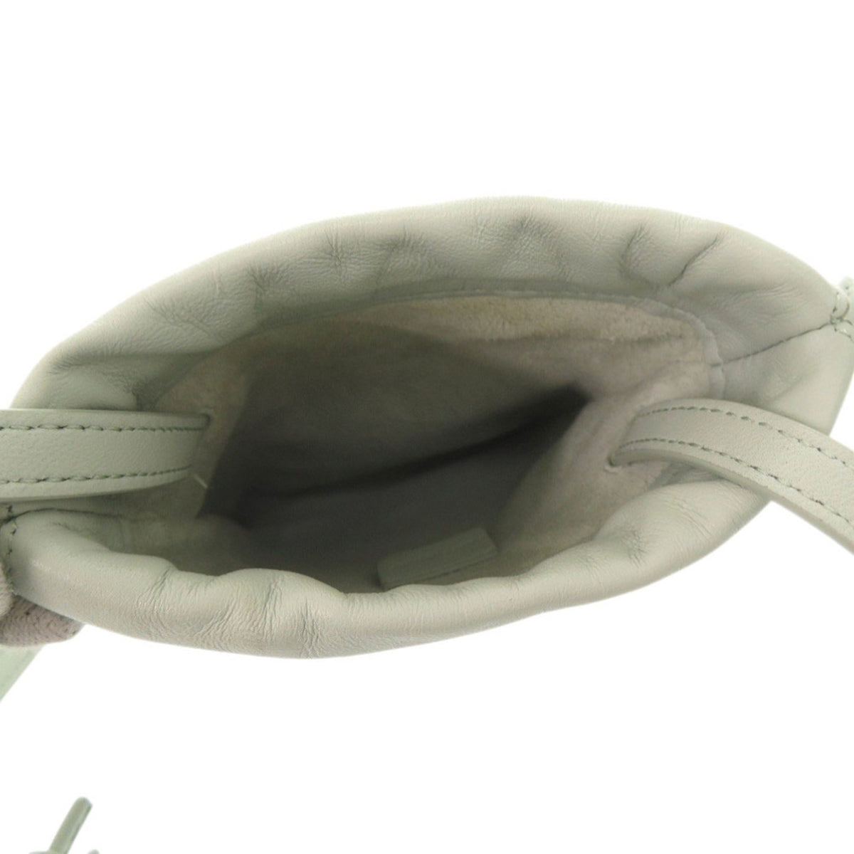 Celine Light Green Leather Pouch Shoulder Bag (Pre-Owned)