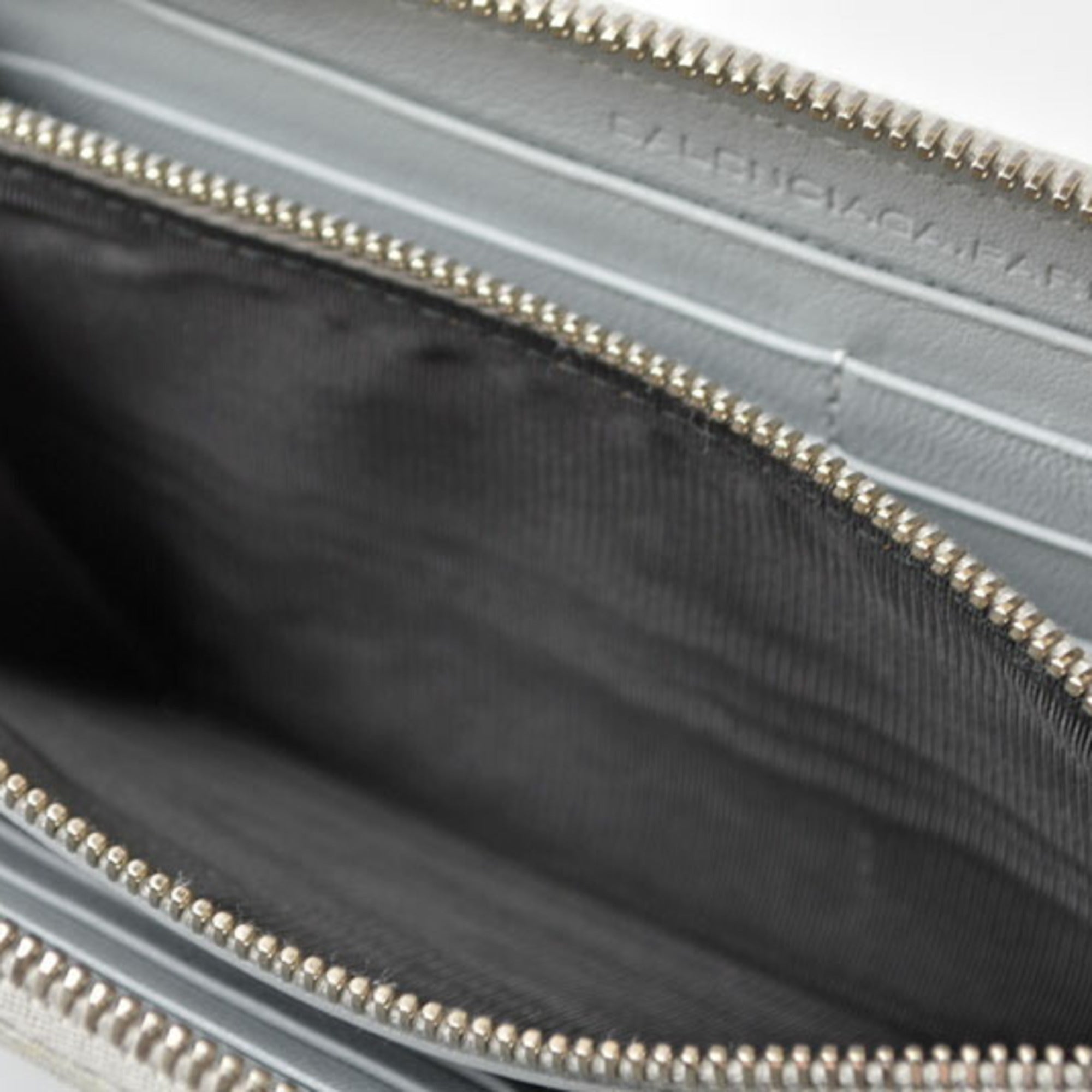 Balenciaga Light Gray Leather Long Wallet (Bi-Fold) (Pre-Owned)