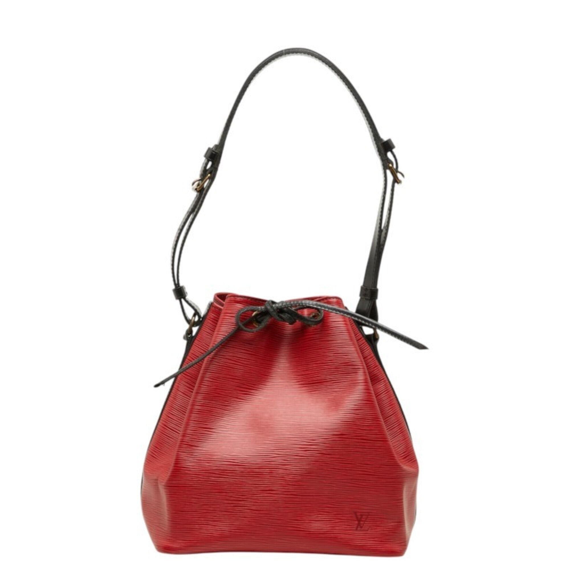 Louis Vuitton Castilian Red Noir Leather Shoulder Bag (Pre-Owned)