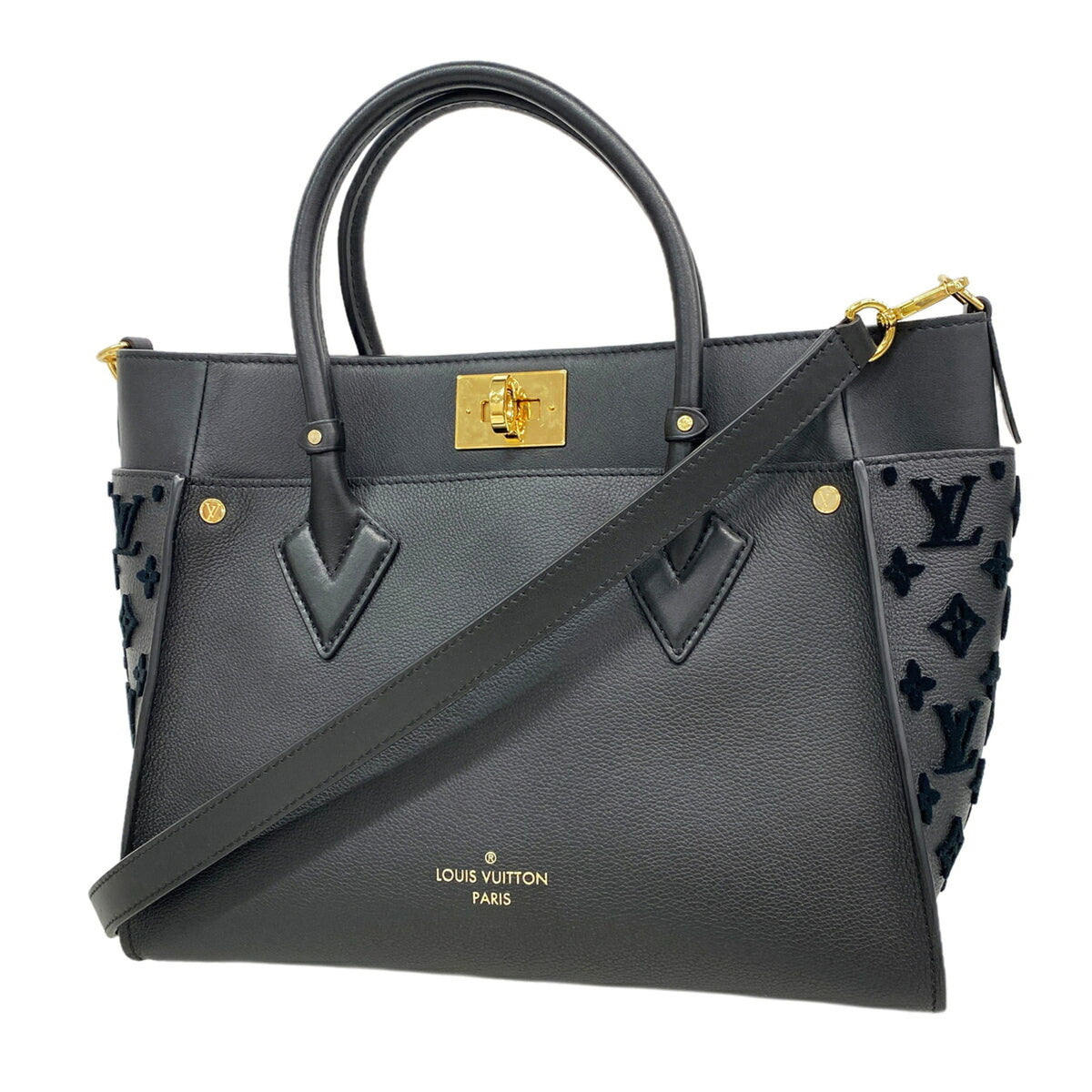 Louis Vuitton Noir Handbag (Pre-Owned)