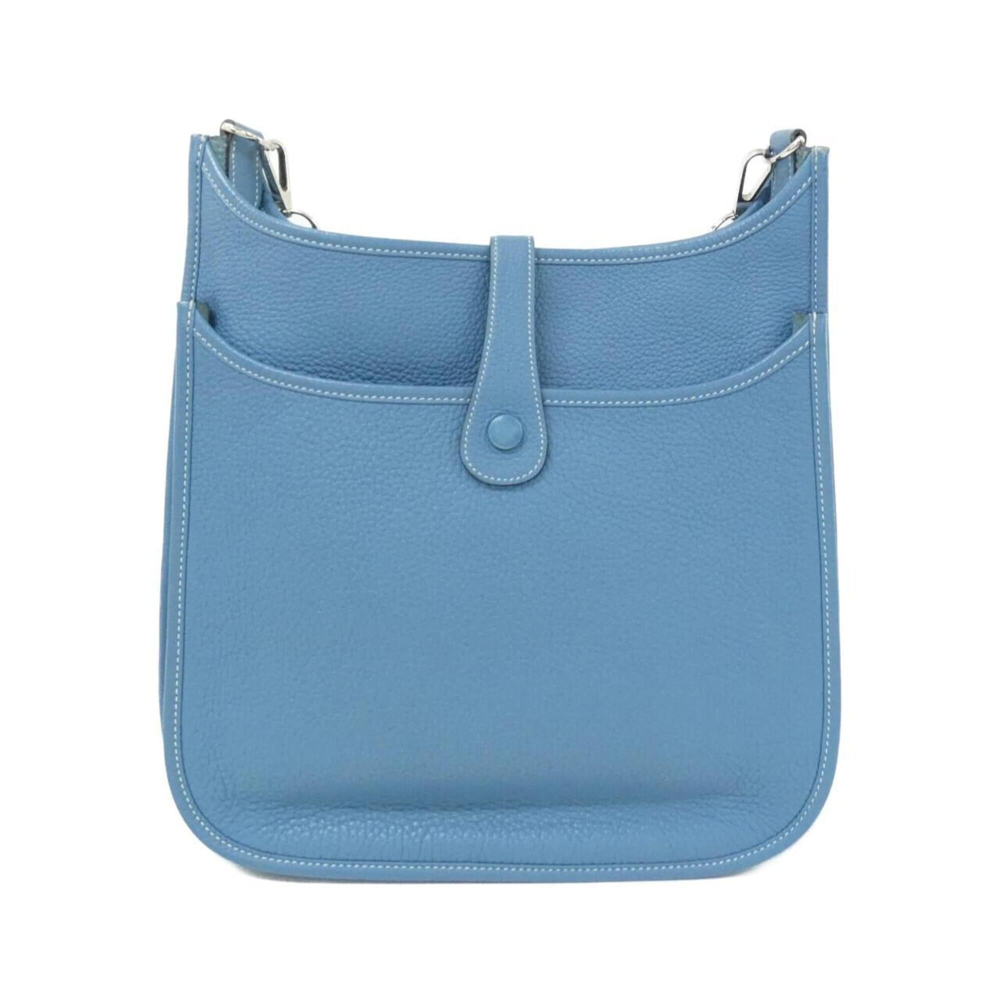 Hermes Blue Jean Taurillon Clemence Leather Shoulder Bag (Pre-Owned)