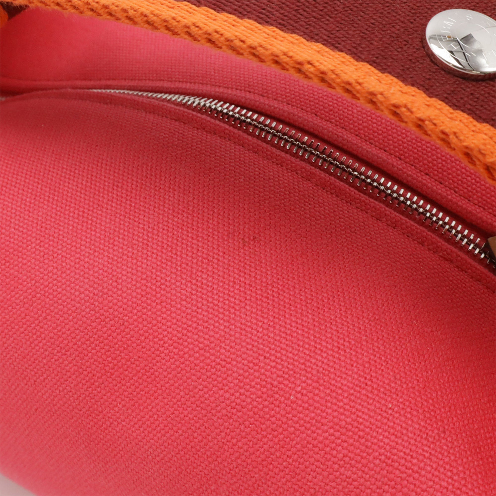 Hermes Pink Canvas Handbag Pouch (Pre-Owned)