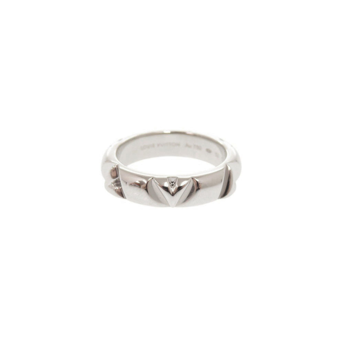 Louis Vuitton White Gold White Gold (18K) Band Ring (Pre-Owned)