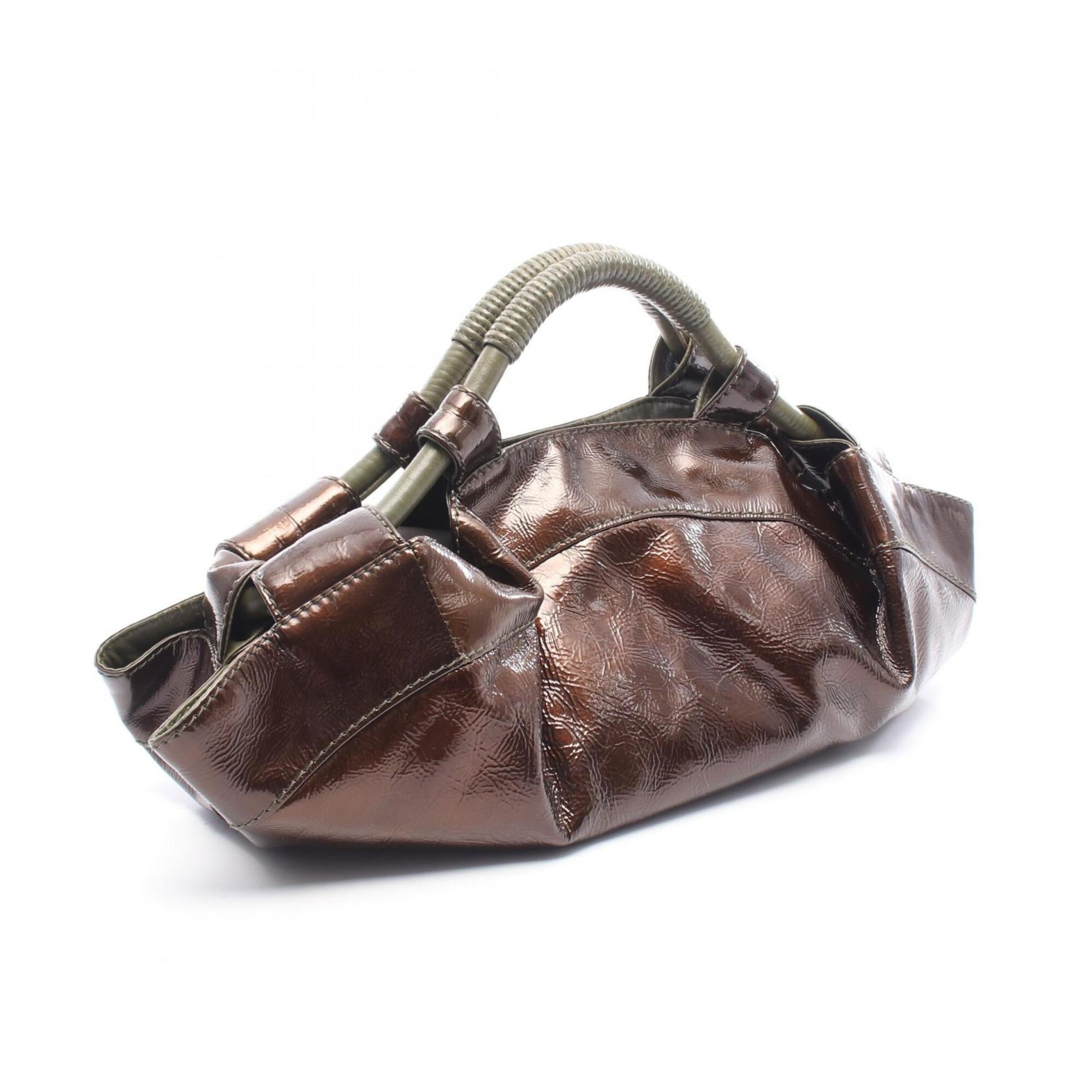 Loewe Brown Khaki Coated Canvas Leather Handbag (Pre-Owned)
