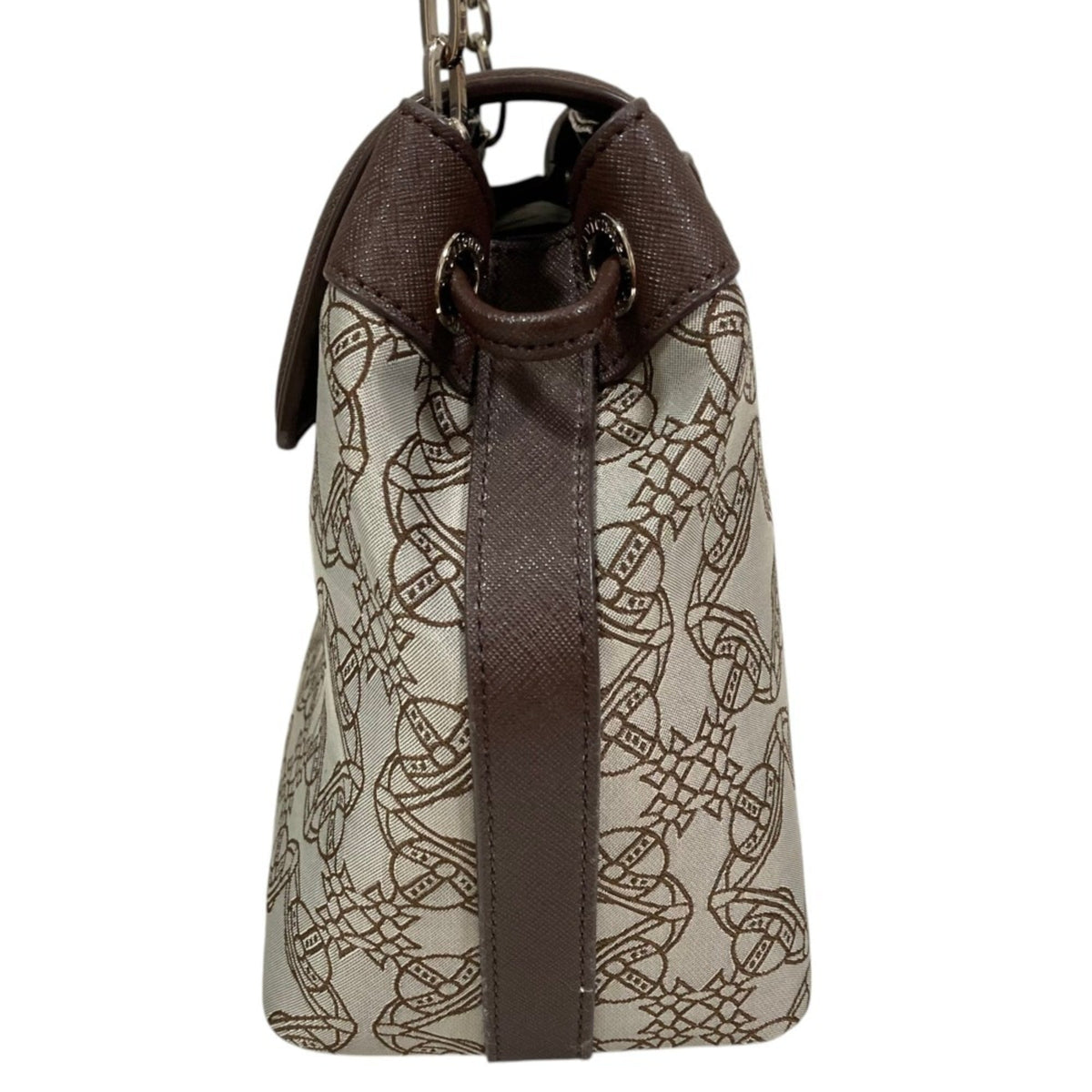 Vivienne Westwood Gray Leather Shoulder Bag (Pre-Owned)