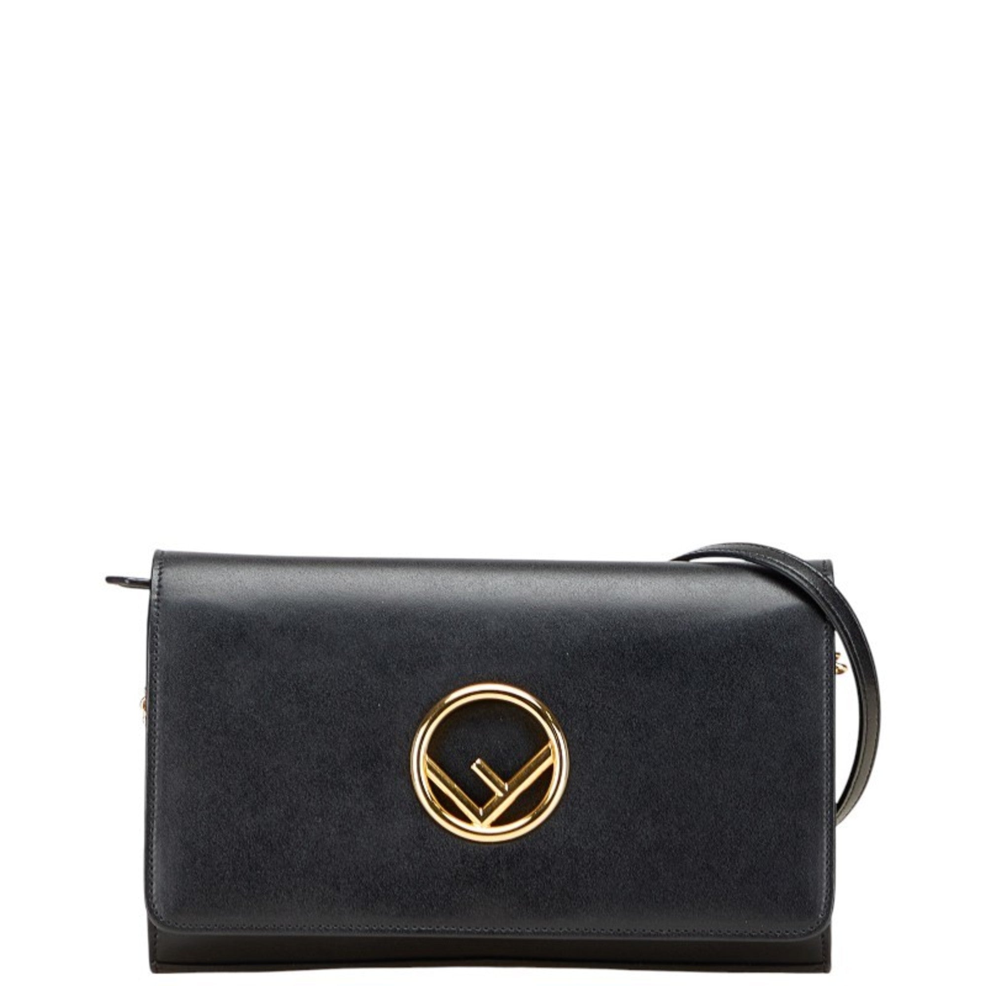 Fendi Black Leather Shoulder Bag (Pre-Owned)