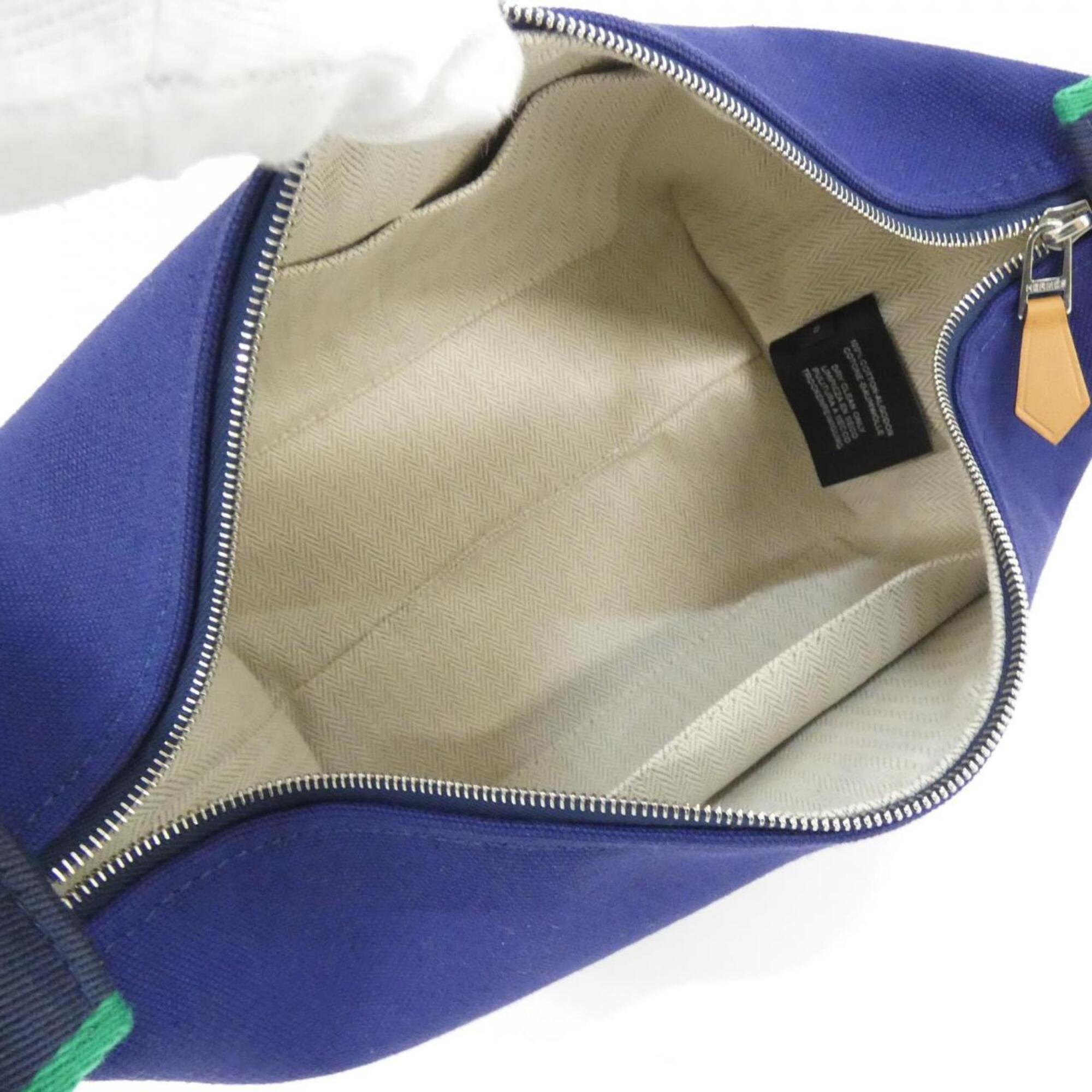 Hermes Blue Canvas Handbag Pouch (Pre-Owned)