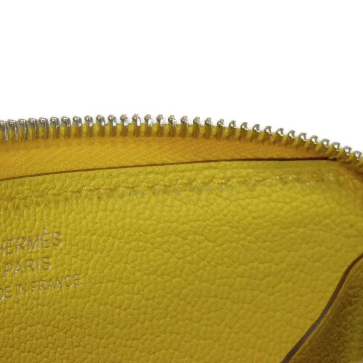 Hermes Yellow Evercalf Leather Coin Purse/Coin Case (Pre-Owned)