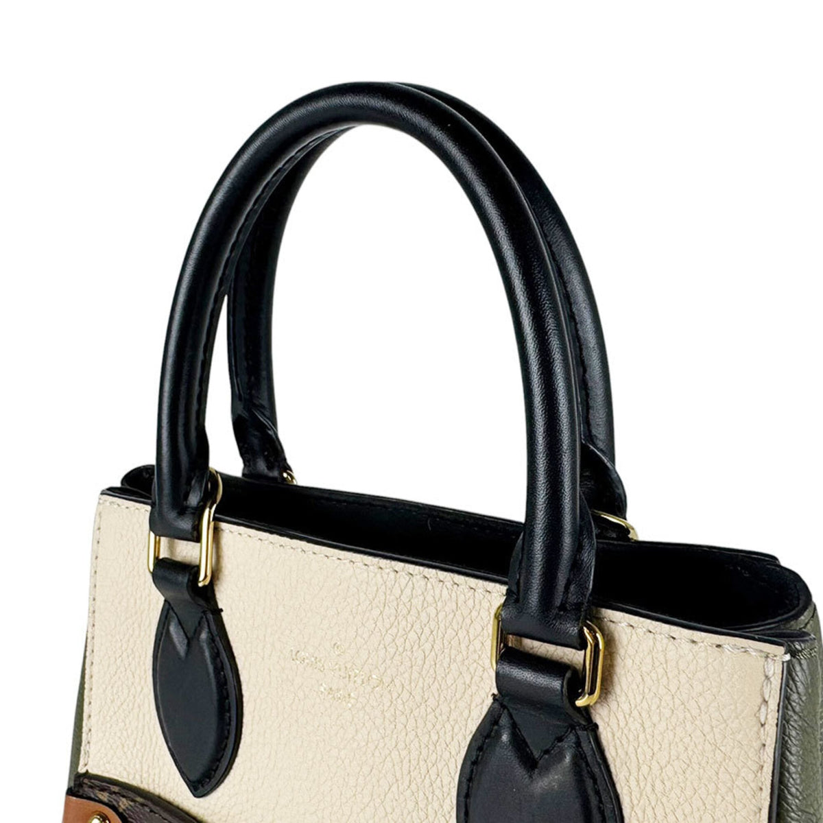 Louis Vuitton Brown Khaki Light Beige Monogram Monogram Leather Handbag Shoulder Bag (Pre-Owned)
