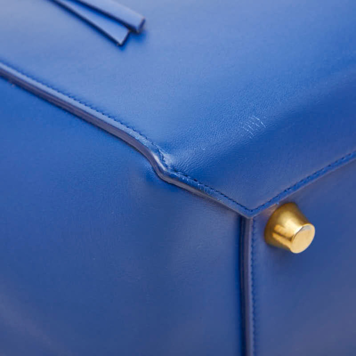 Celine Black Blue Leather Handbag Shoulder Bag (Pre-Owned)