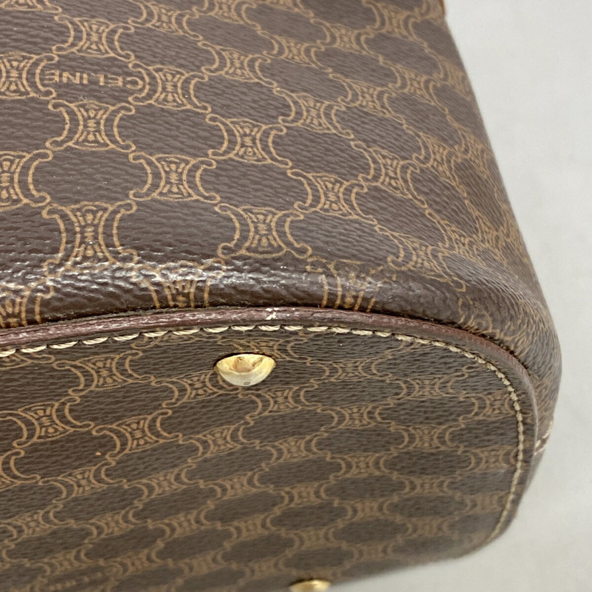 Celine Brown Pvc Handbag (Pre-Owned)