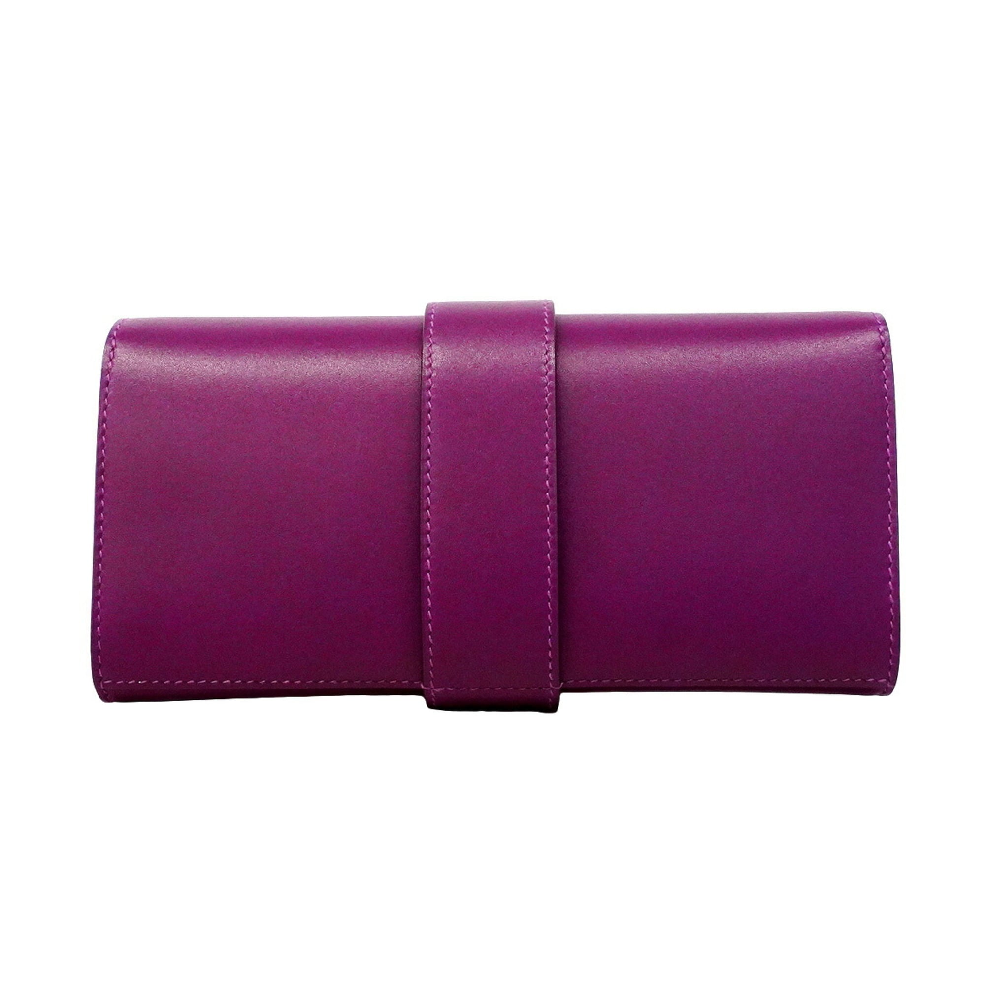 Hermes Violet Tadelakt Leather Clutch Bag (Pre-Owned)