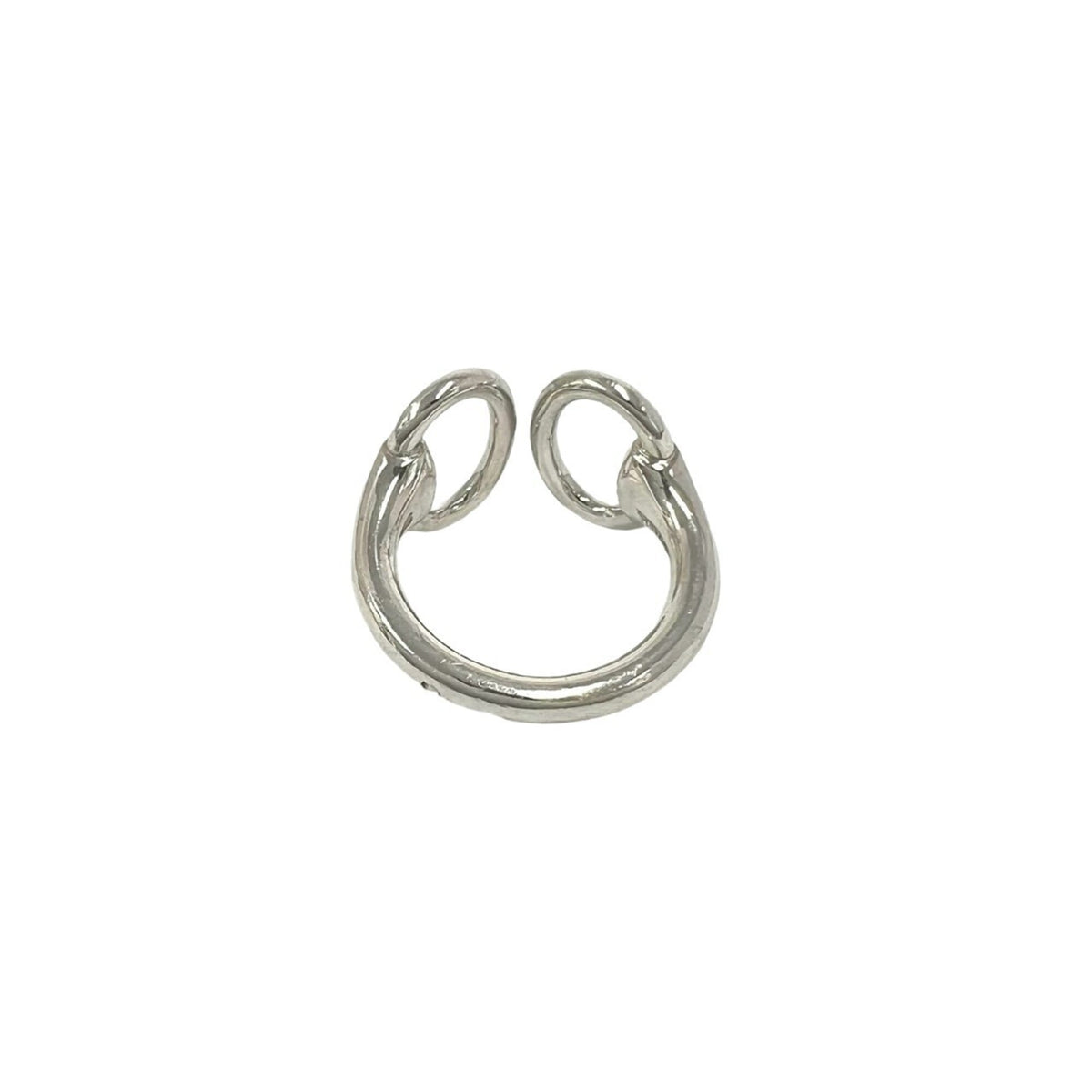 Hermes Silver Silver 925 Band Ring (Pre-Owned)