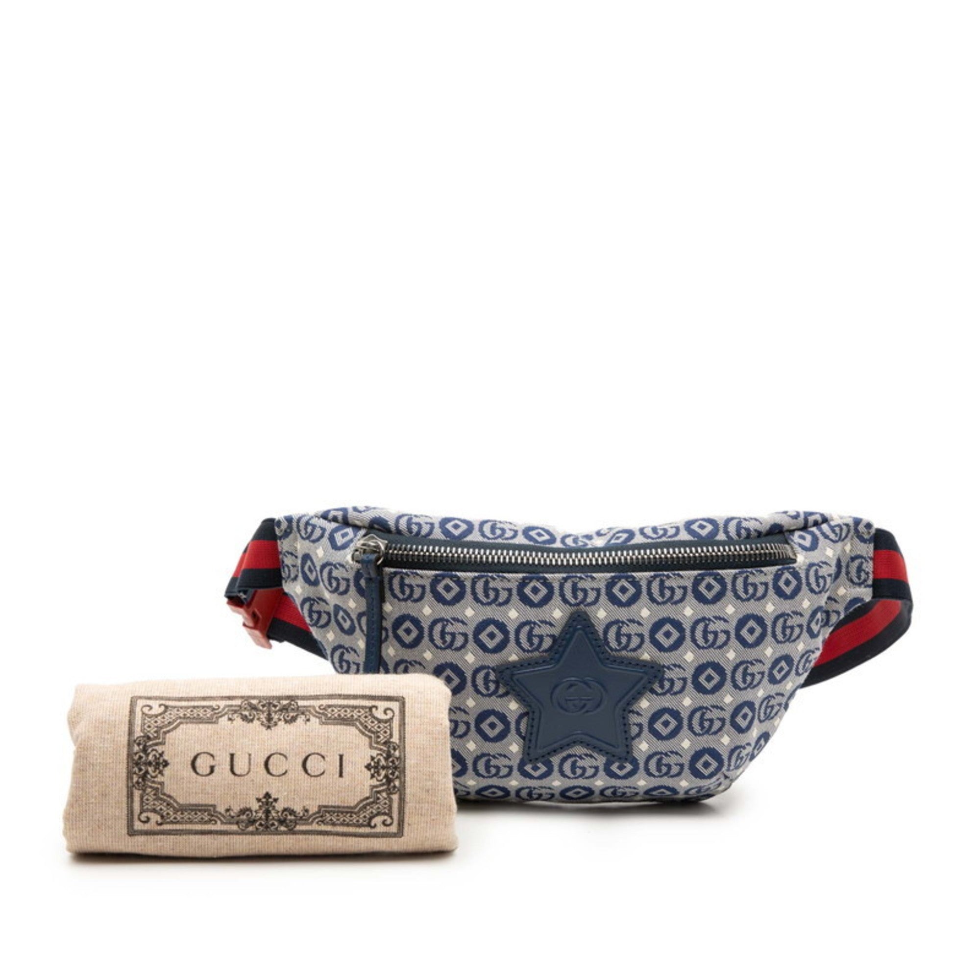 Gucci Blue Nylon Sling Bag (Pre-Owned)