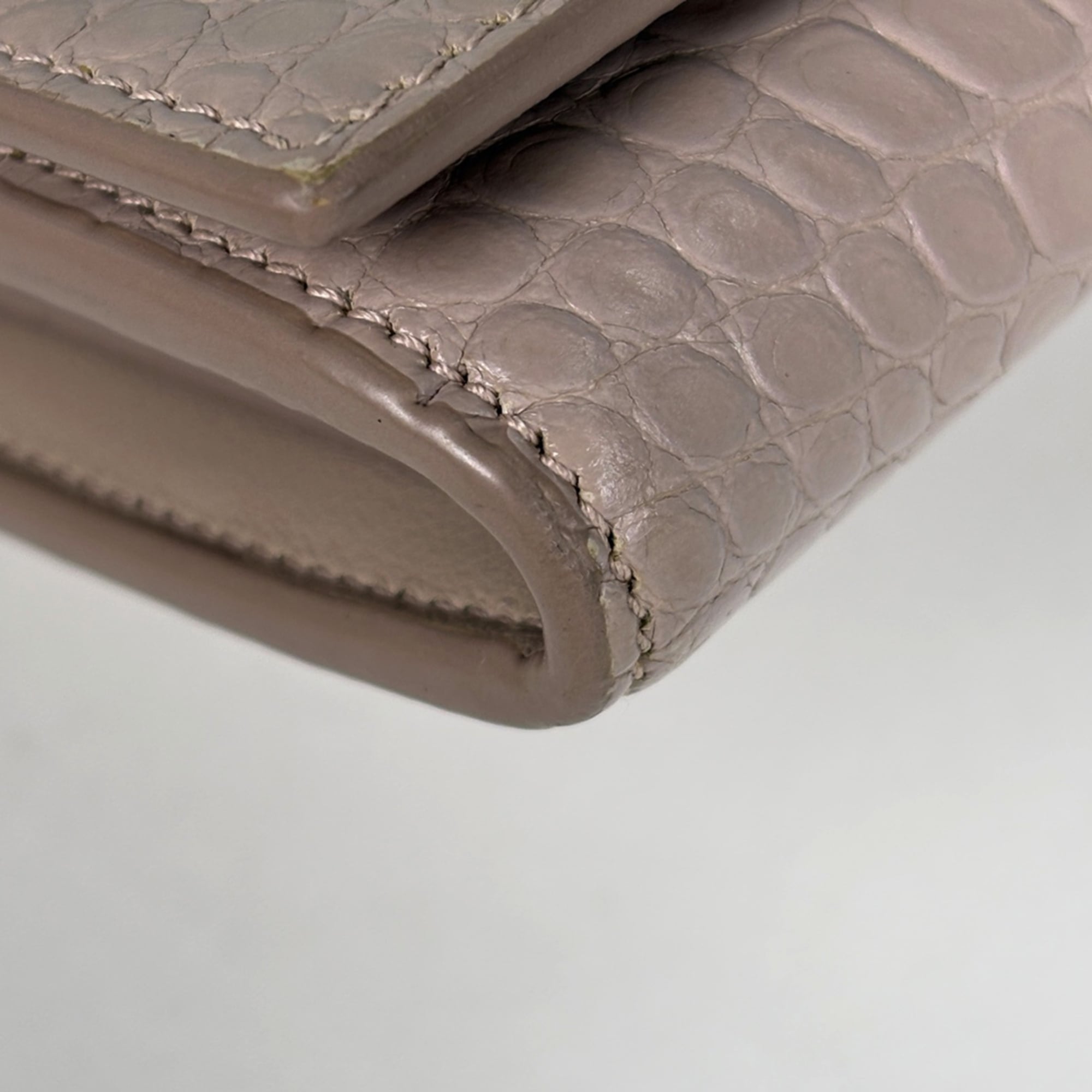 Saint Laurent Pink Leather Long Wallet (Bi-Fold) (Pre-Owned)
