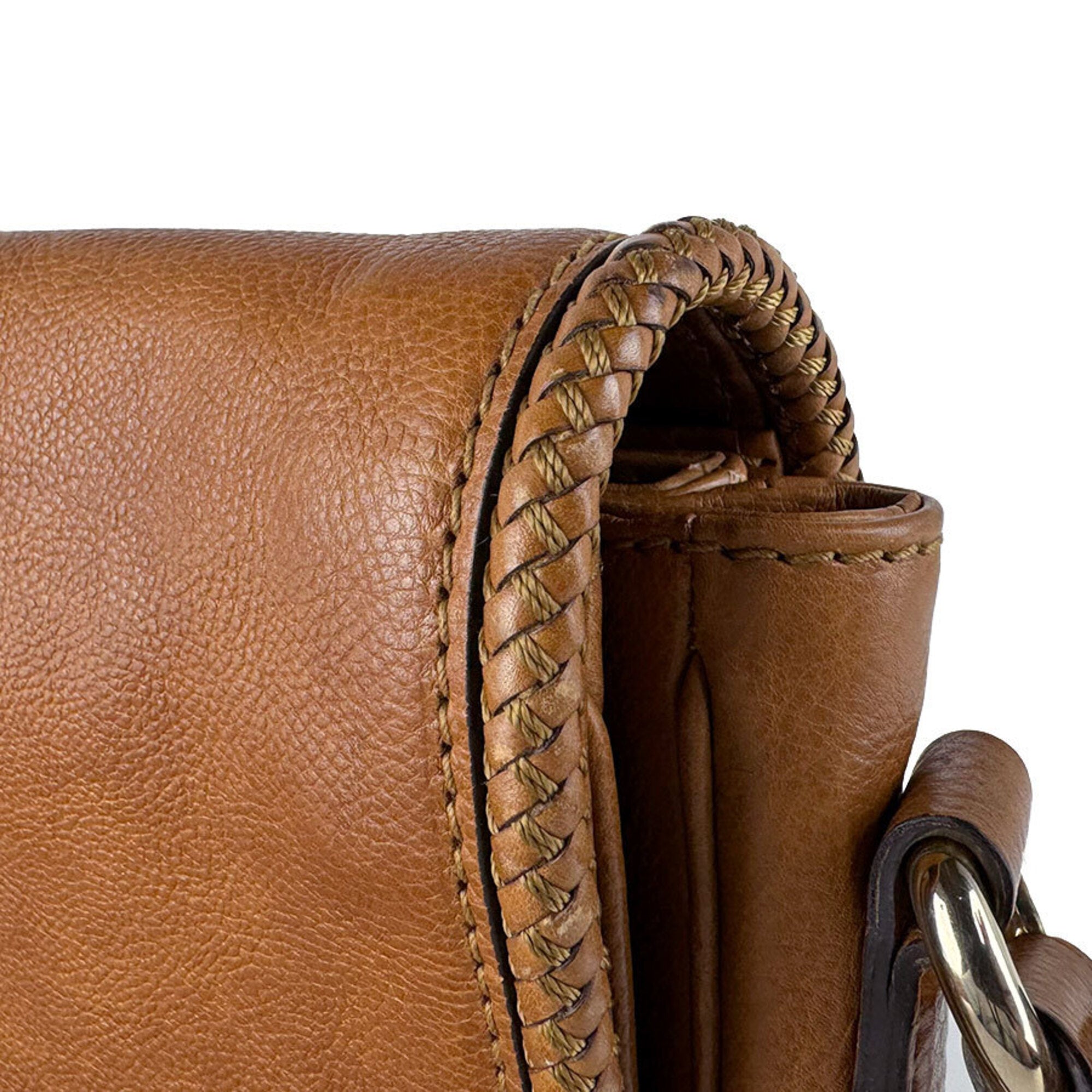 Gucci Brown Leather Shoulder Bag (Pre-Owned)