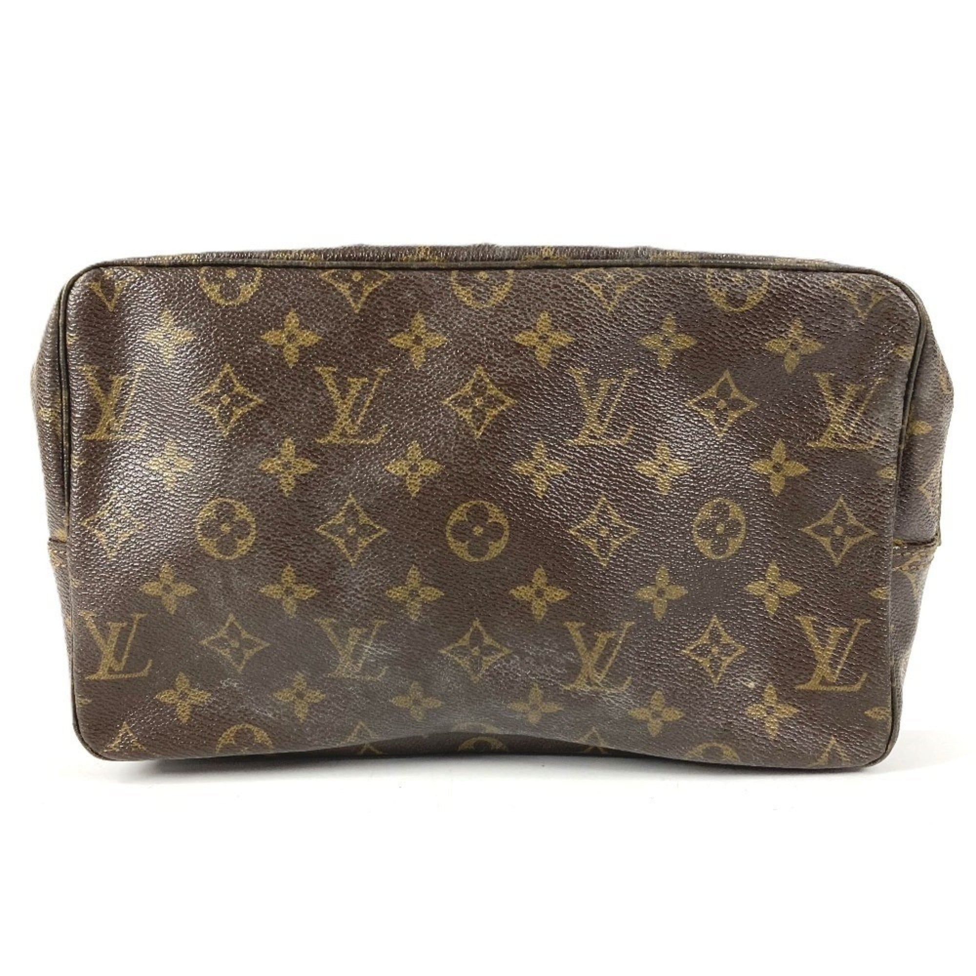 Louis Vuitton Brown Monogram Canvas Clutch Bag Pouch (Pre-Owned)