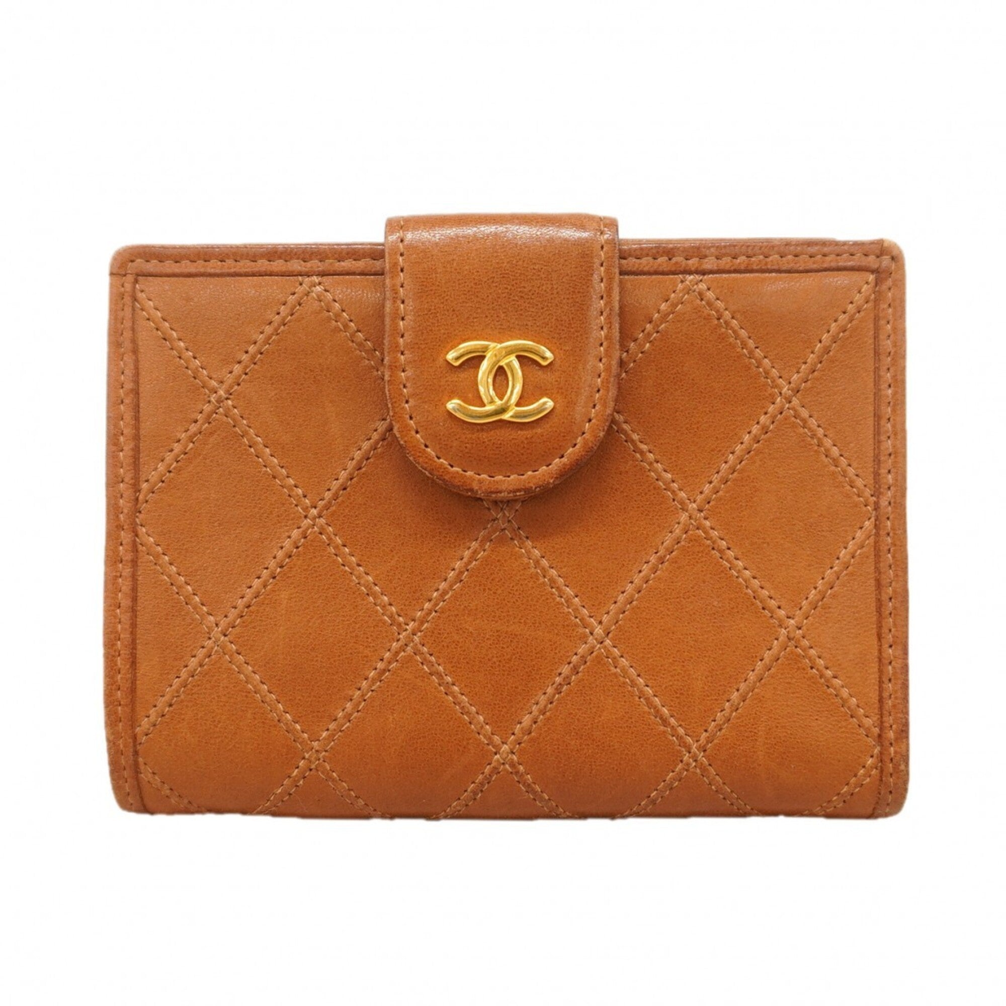 Chanel Brown Leather Wallet (Bi-Fold) (Pre-Owned)