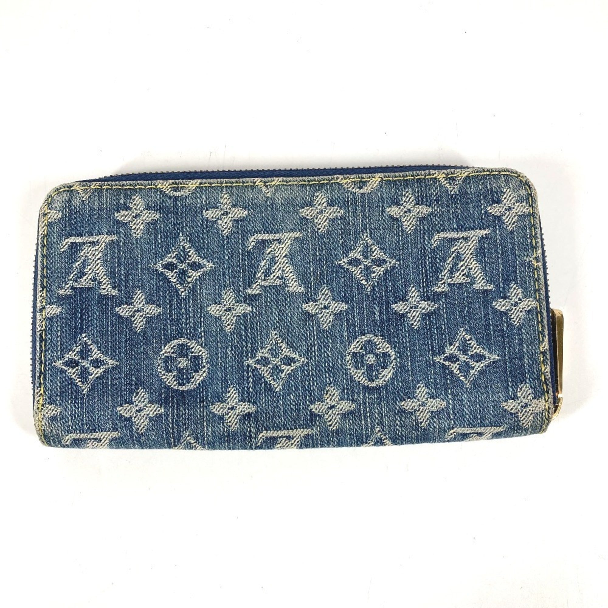 Louis Vuitton Monogram Denim Blue Monogram Denim Long Wallet (Bi-Fold) (Pre-Owned)
