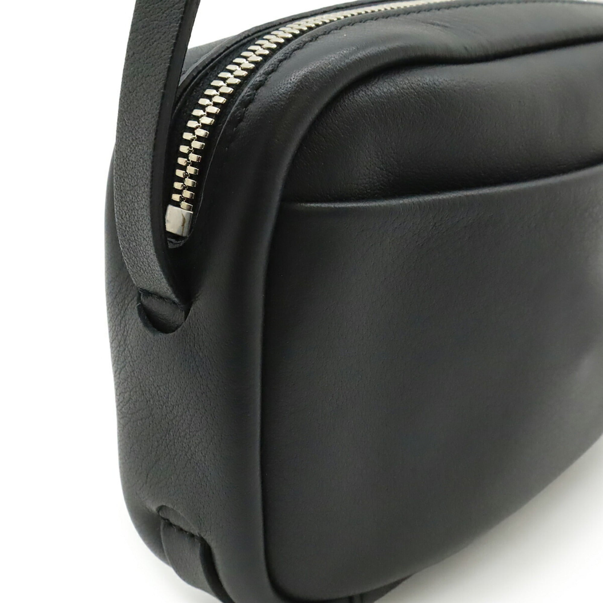 Balenciaga Black Leather Pochette Shoulder Bag (Pre-Owned)