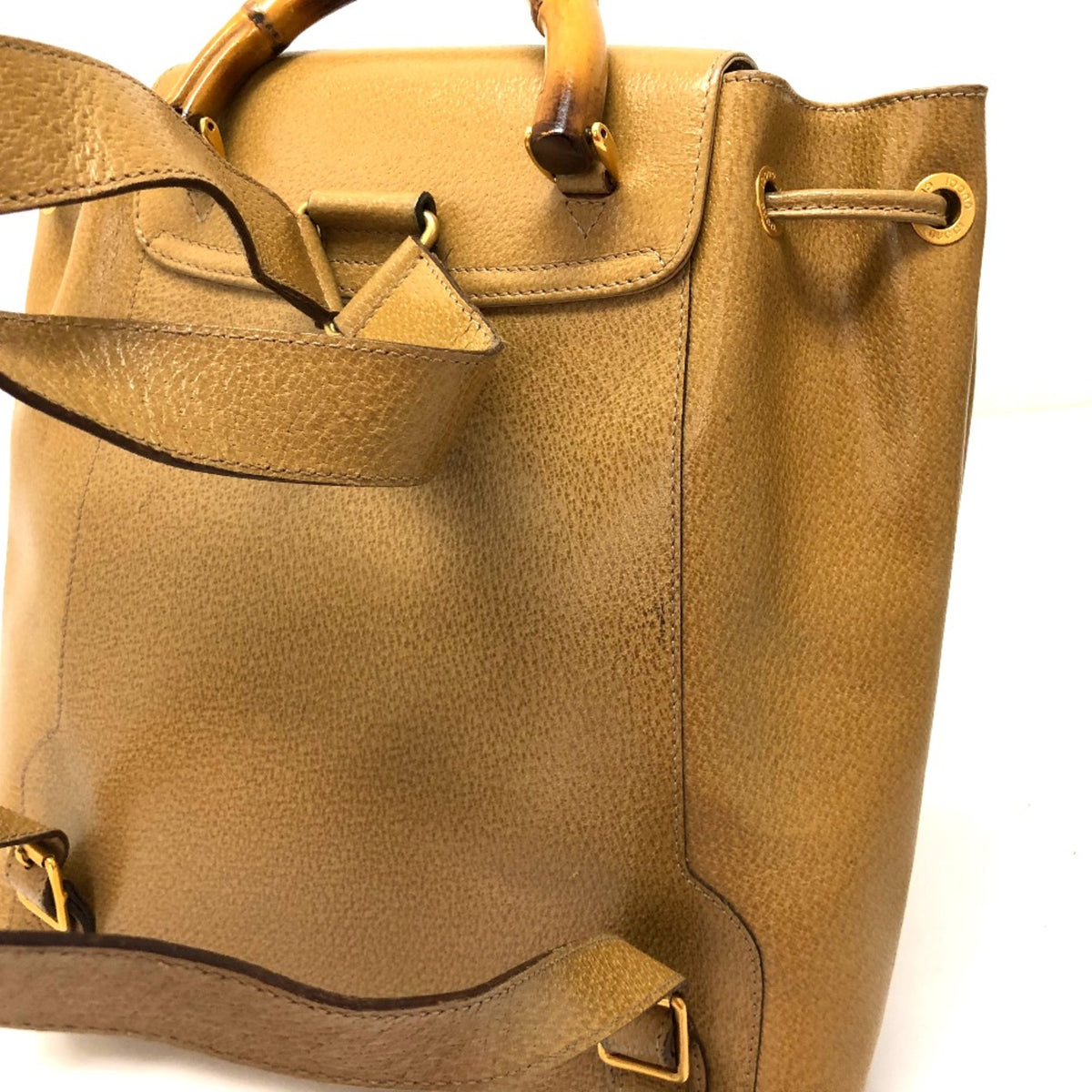 Gucci Beige Leather Backpack (Pre-Owned)