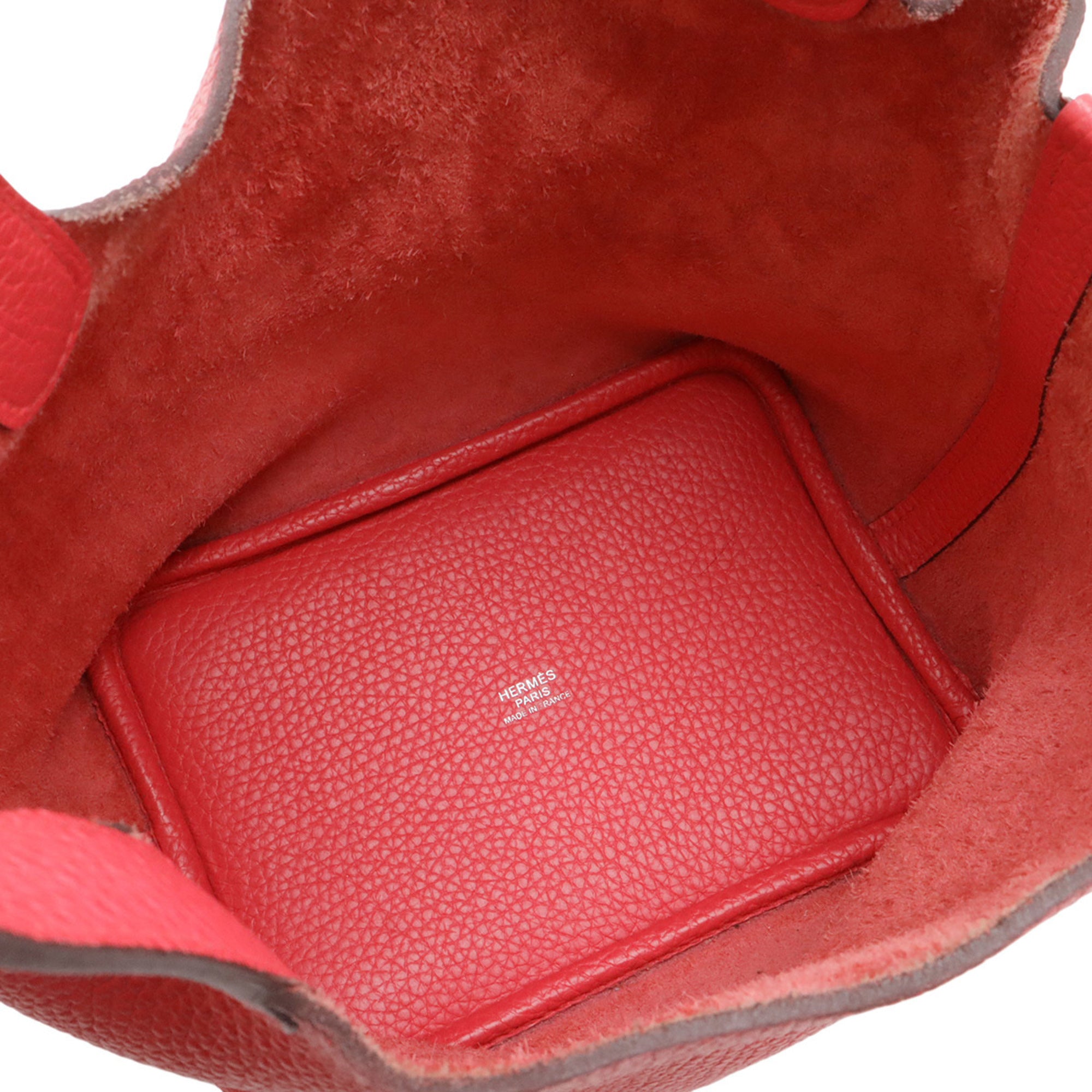 Hermes Pink Taurillon Clemence Leather Handbag Tote Bag (Pre-Owned)