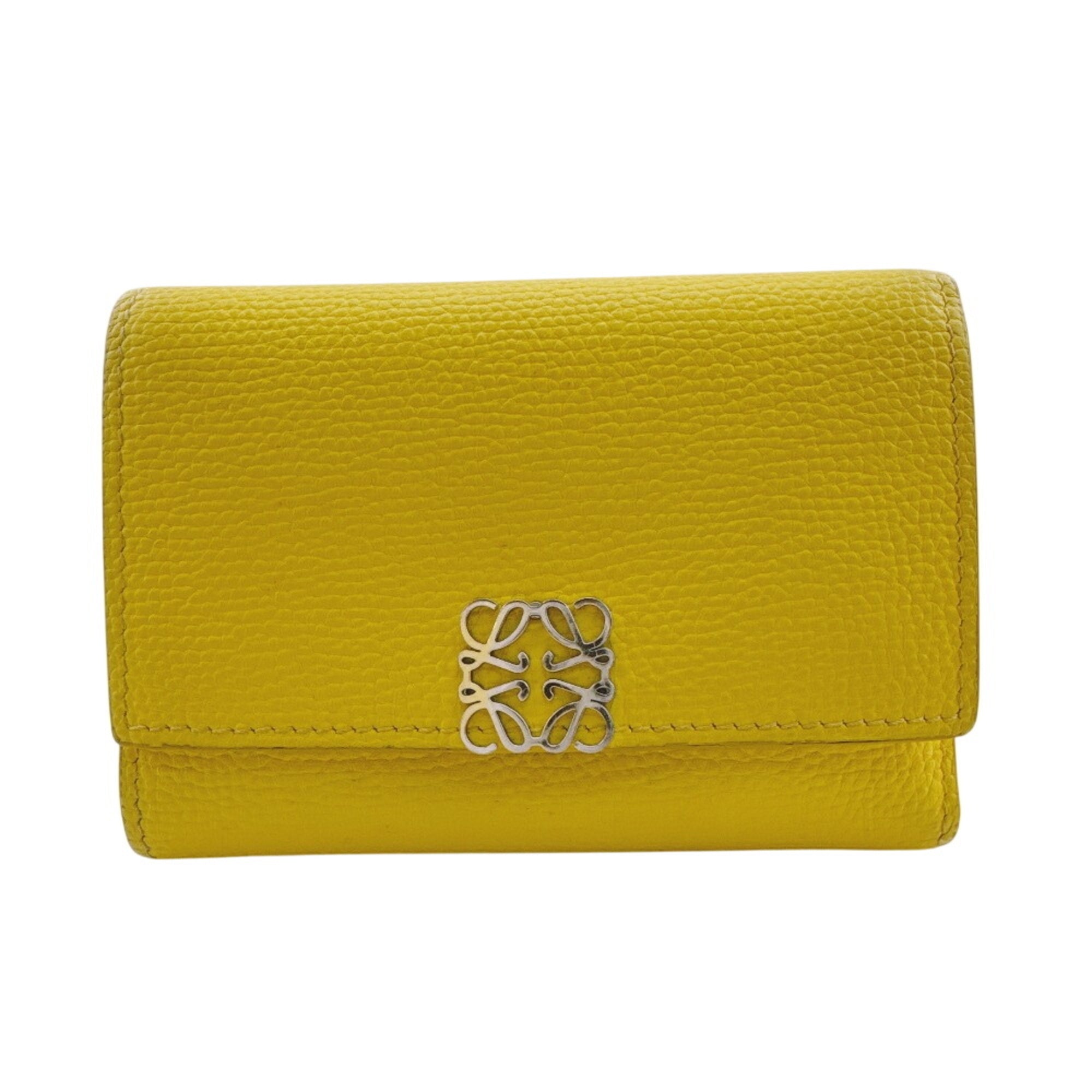 Loewe Yellow Leather Wallet (Tri-Fold) (Pre-Owned)