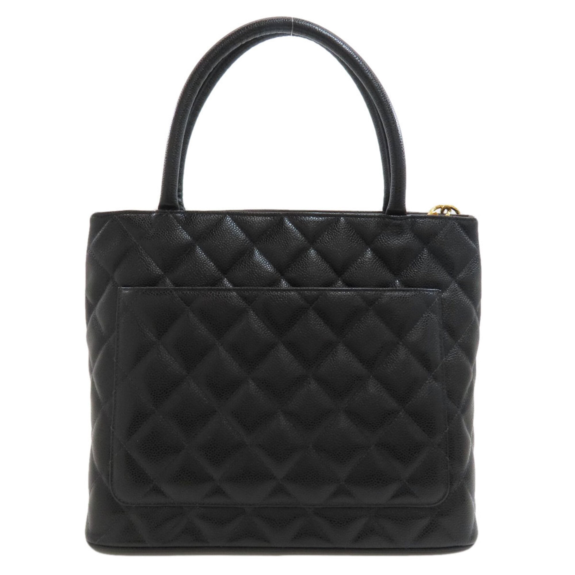 Chanel Black Leather Tote Bag (Pre-Owned)