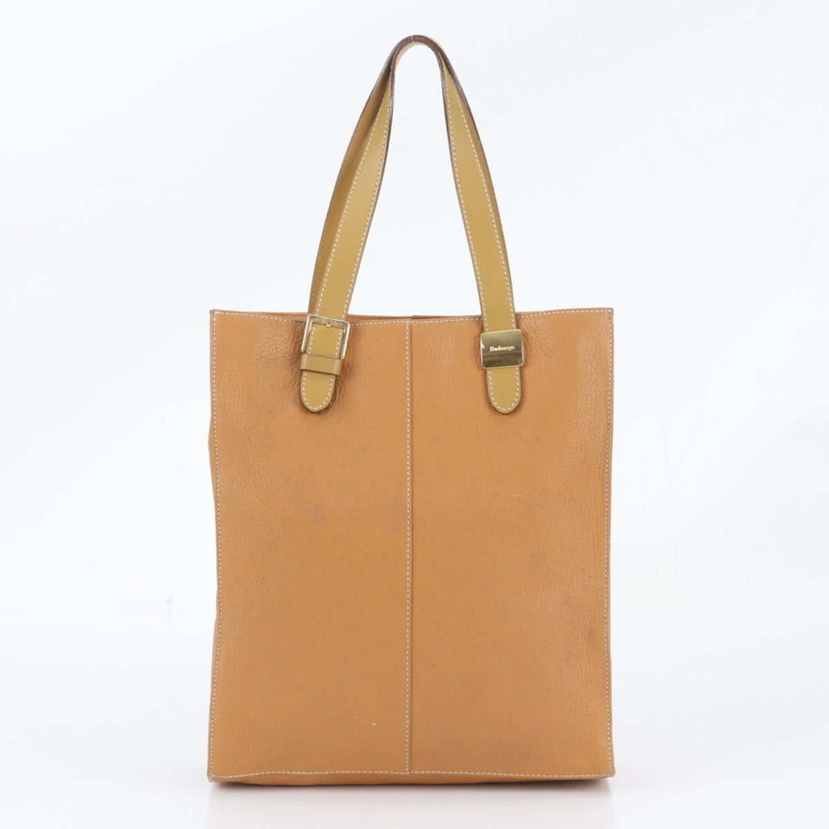 Burberry Camel Leather Handbag Shoulder Bag Tote Bag (Pre-Owned)