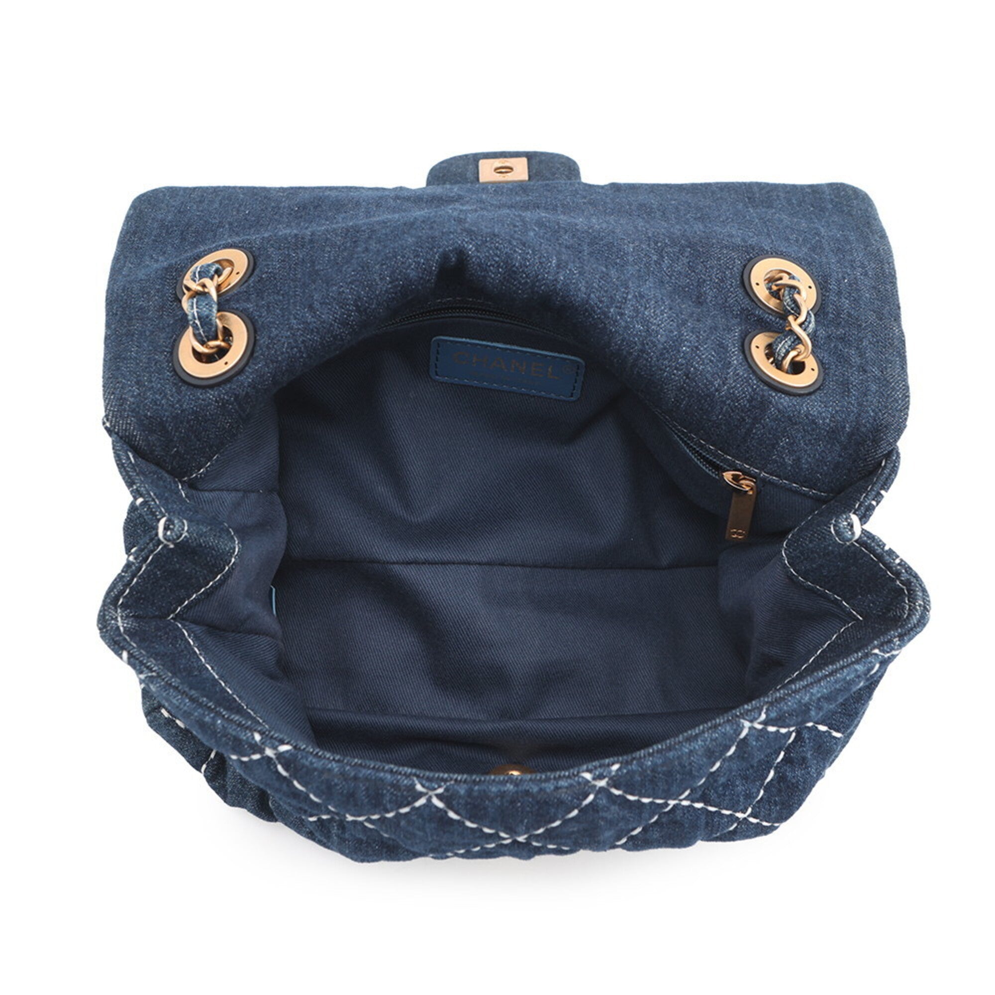Chanel Blue Denim Handbag Shoulder Bag (Pre-Owned)